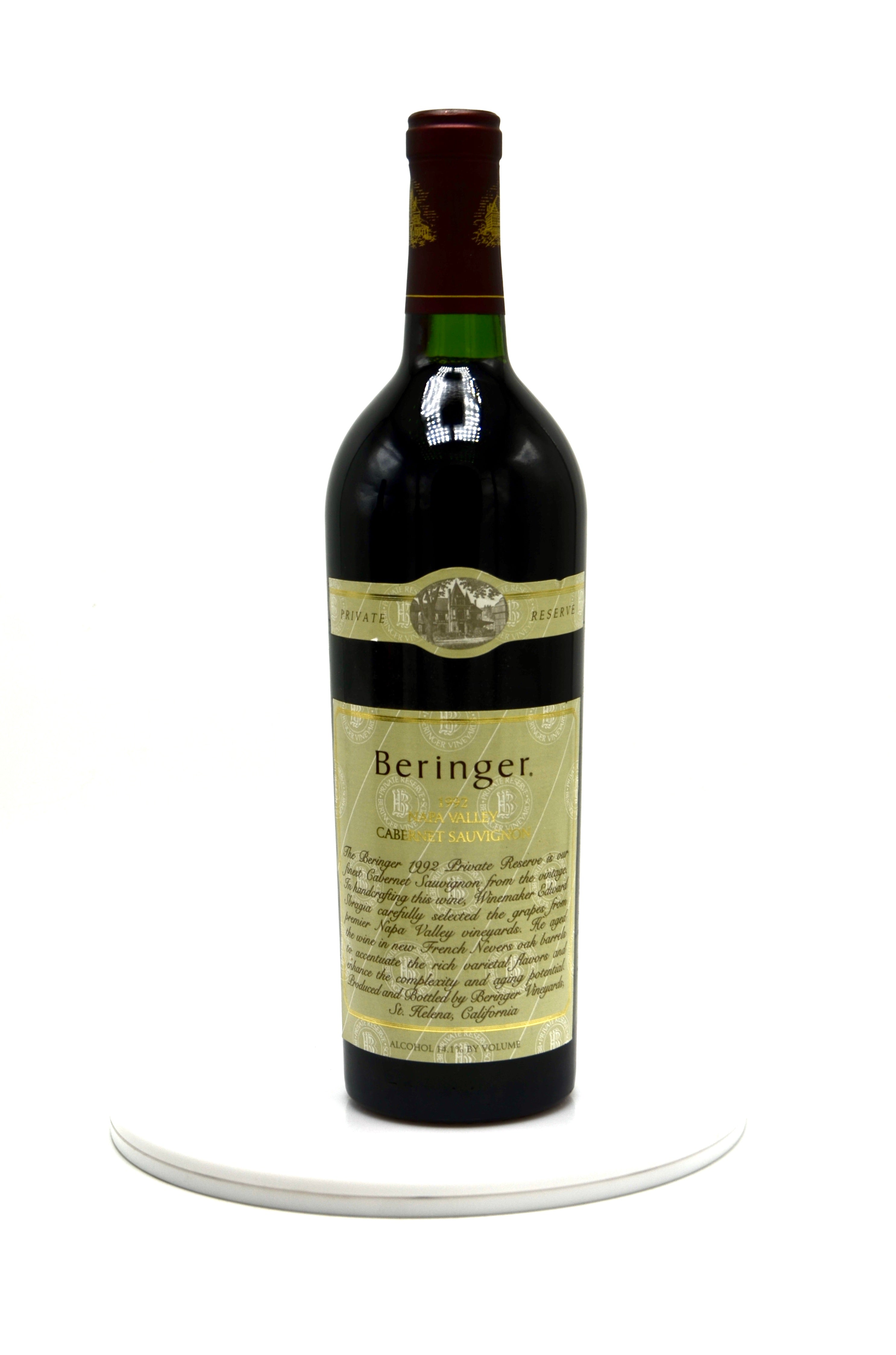 1992 Beringer Vineyards Private Reserve Cabernet Sauvignon, Napa Valley