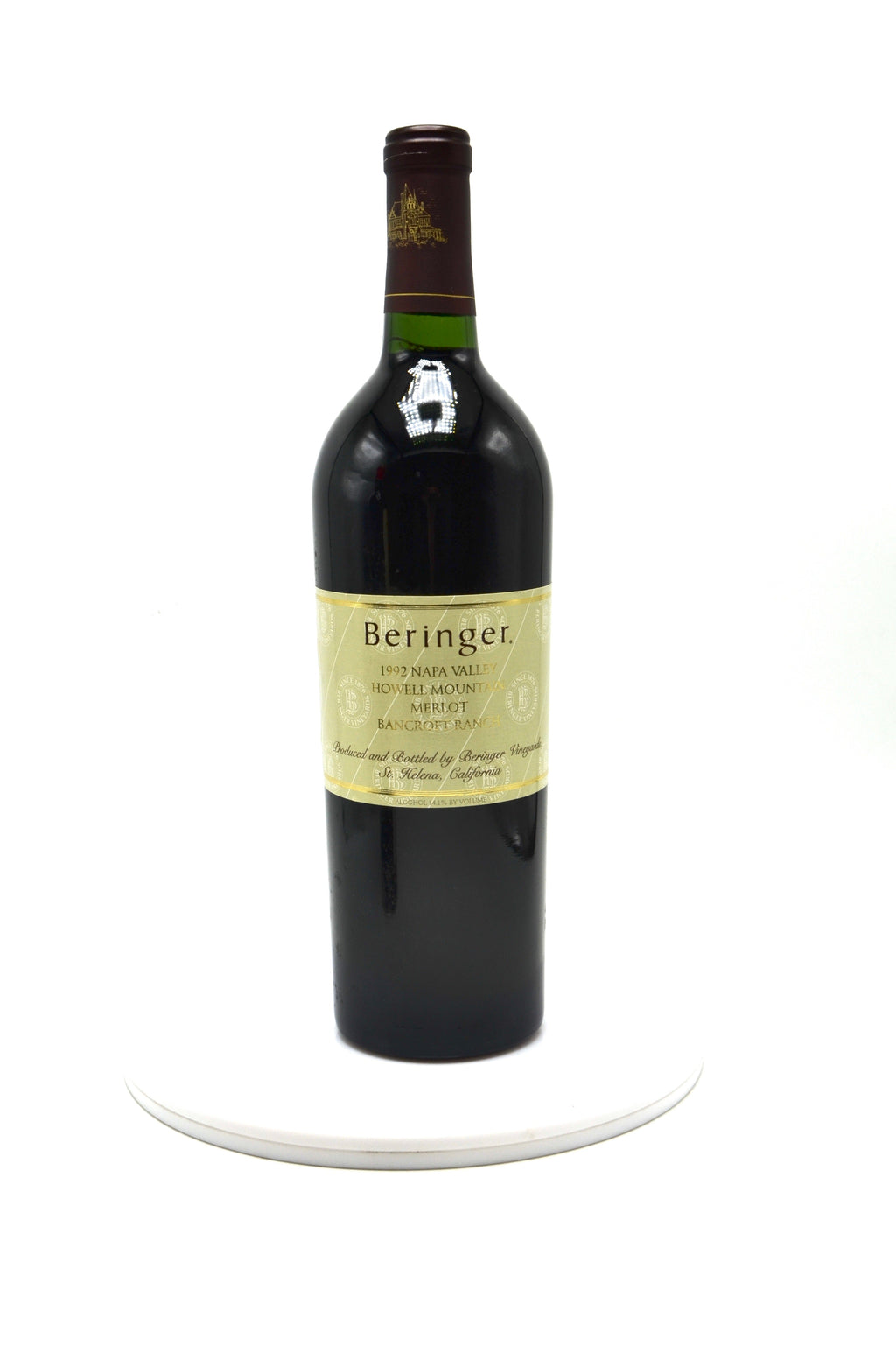 1992 Beringer Merlot, Bancroft Ranch, Howell Mountain