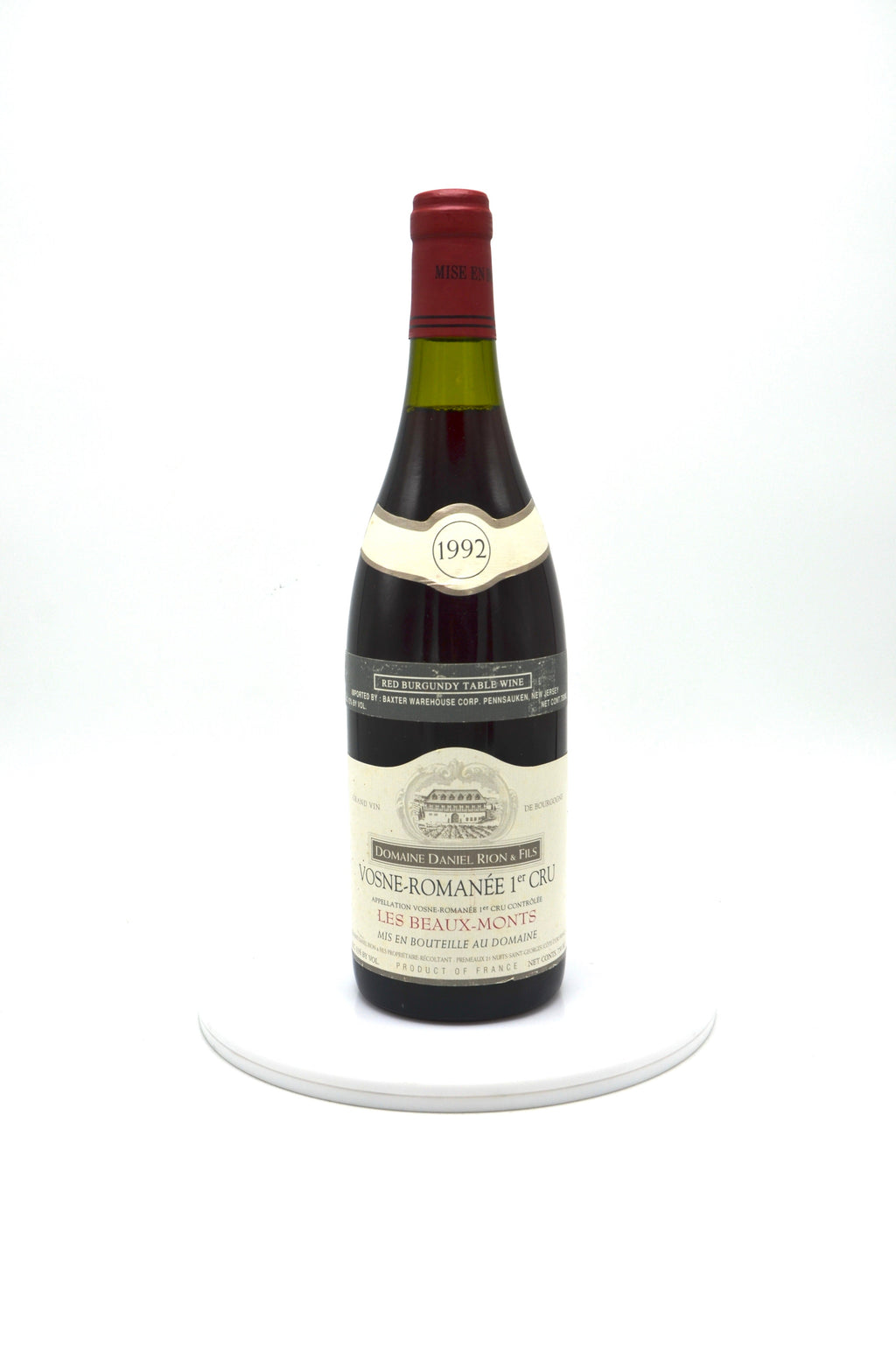 1992 Domaine Daniel Rion Vosne-Romanée, Les Beaux Monts, Premier Cru