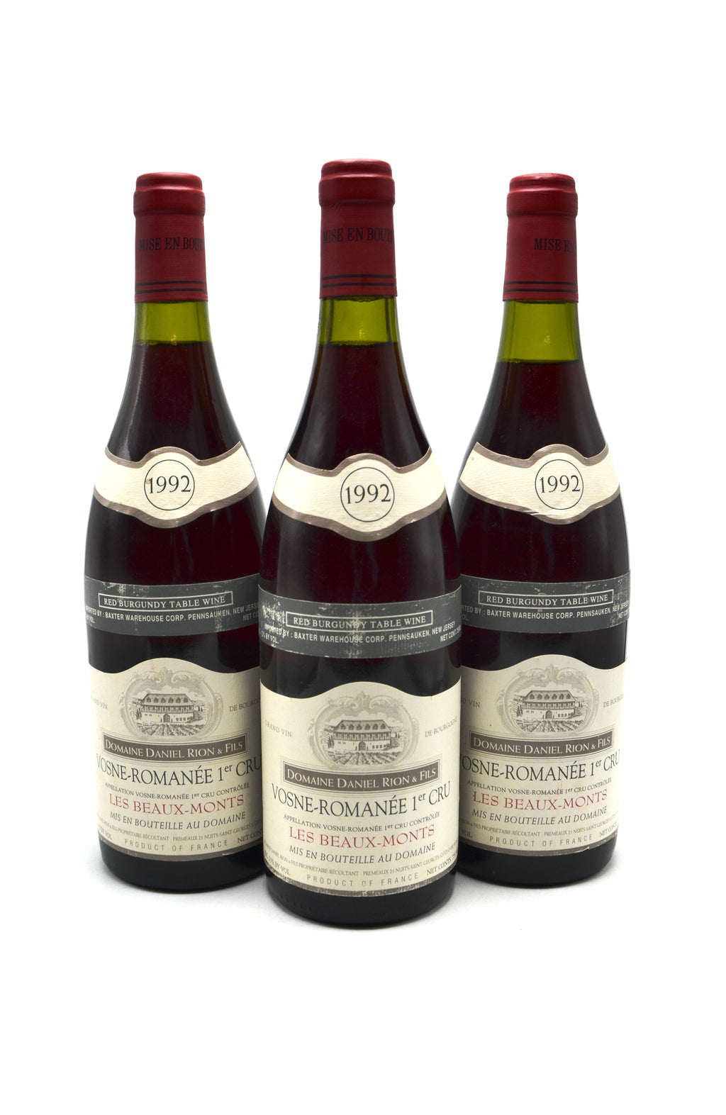 1992 Domaine Daniel Rion Vosne-Romanée, Les Beaux Monts, Premier Cru