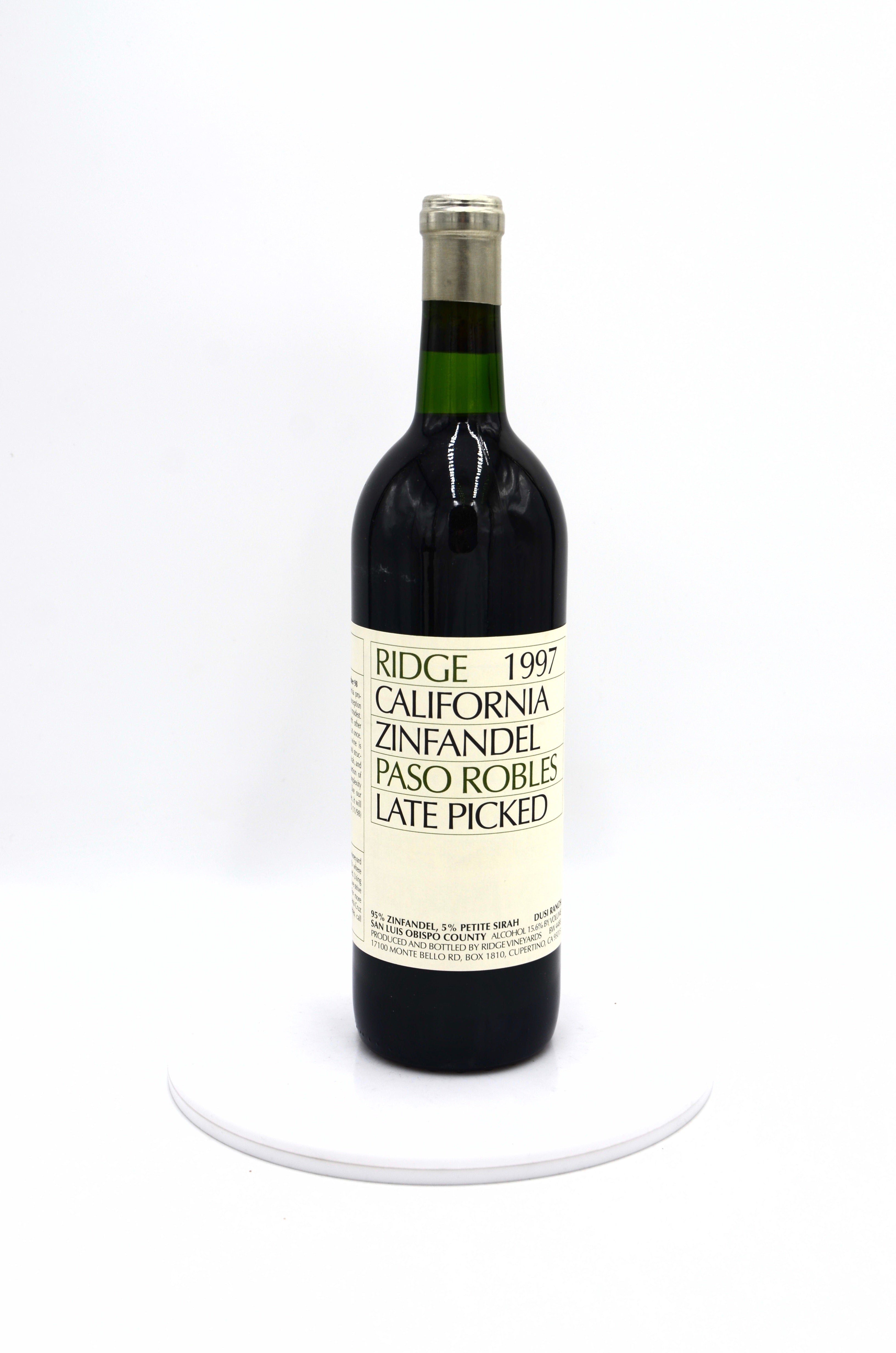 1997 Ridge Vineyards Late Picked Zinfandel, Dusi Ranch, Paso Robles