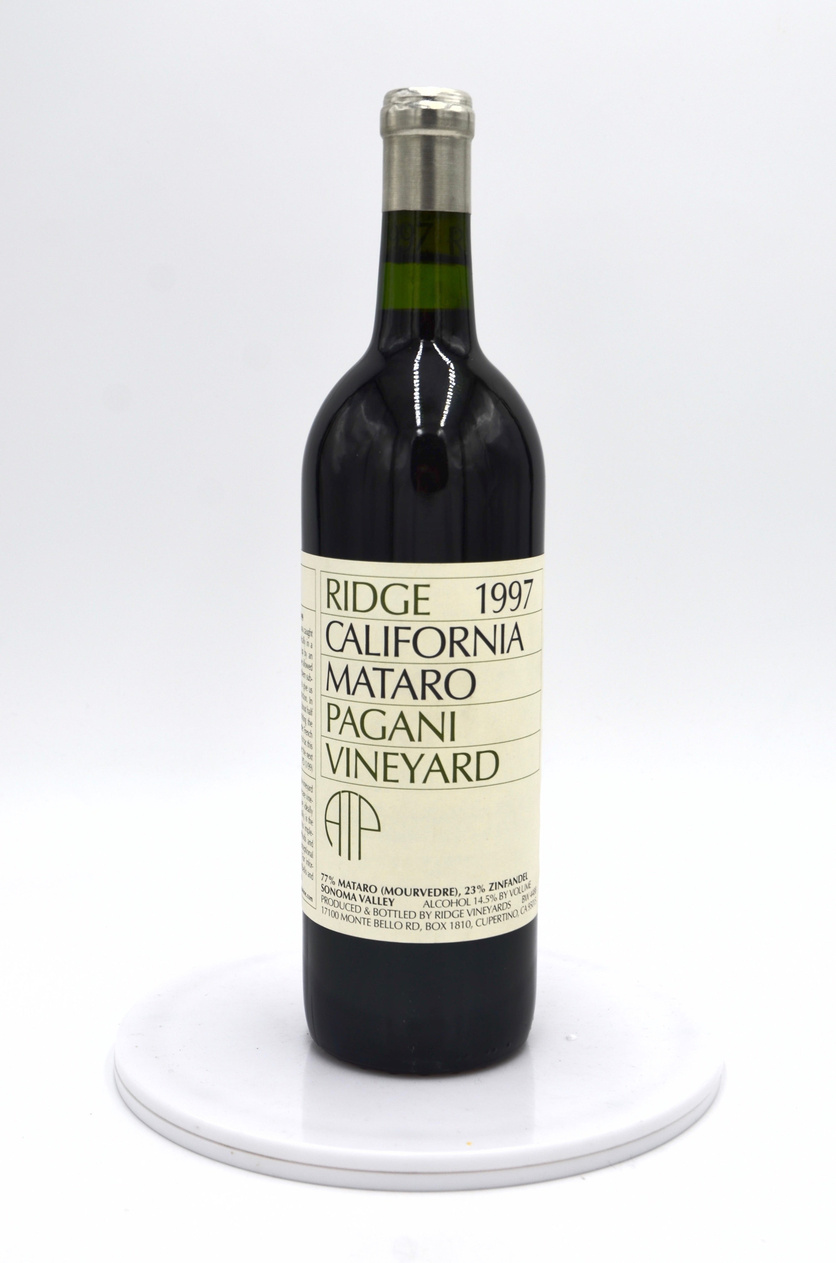 1997 Ridge Vineyards Mataro, Pagani Vineyard, Sonoma Valley
