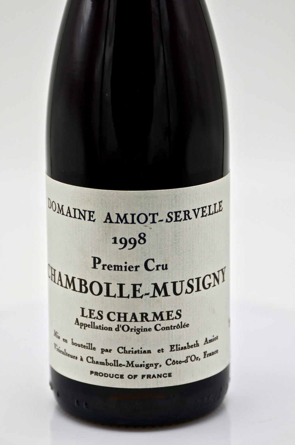 1998 Domaine Amiot-Servelle Chambolle-Musigny, Charmes, Premier Cru (half-bottle)