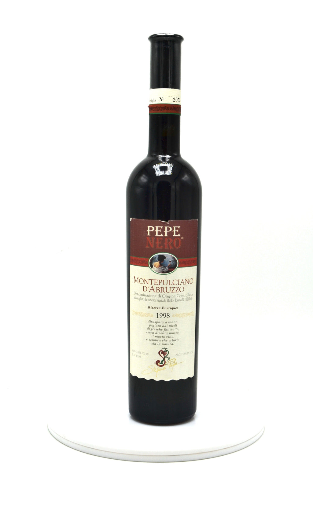 1998 Stefania Pepe Nero Montepulciano D'Abruzzo, Riserva Barriques (500ml)