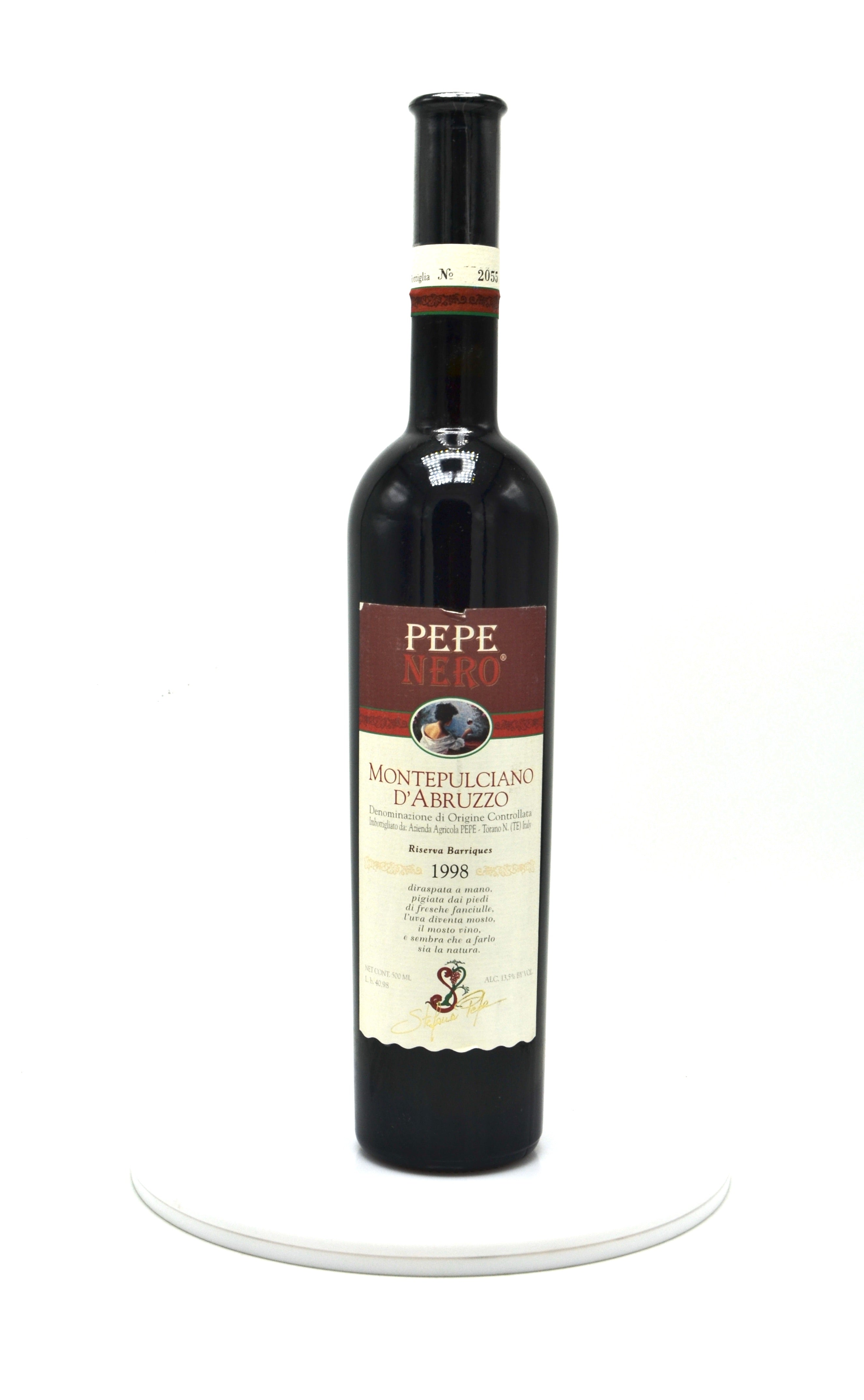 1998 Stefania Pepe Nero Montepulciano D'Abruzzo, Riserva Barriques (500ml)