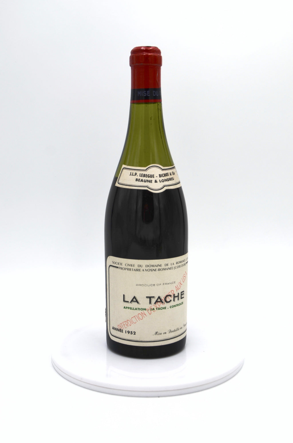 1952 Domaine de la Romanee-Conti La Tache, Grand Cru Monopole