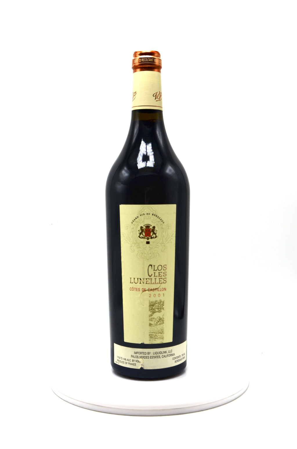 2001 Clos les Lunelles, Cotes de Castillon