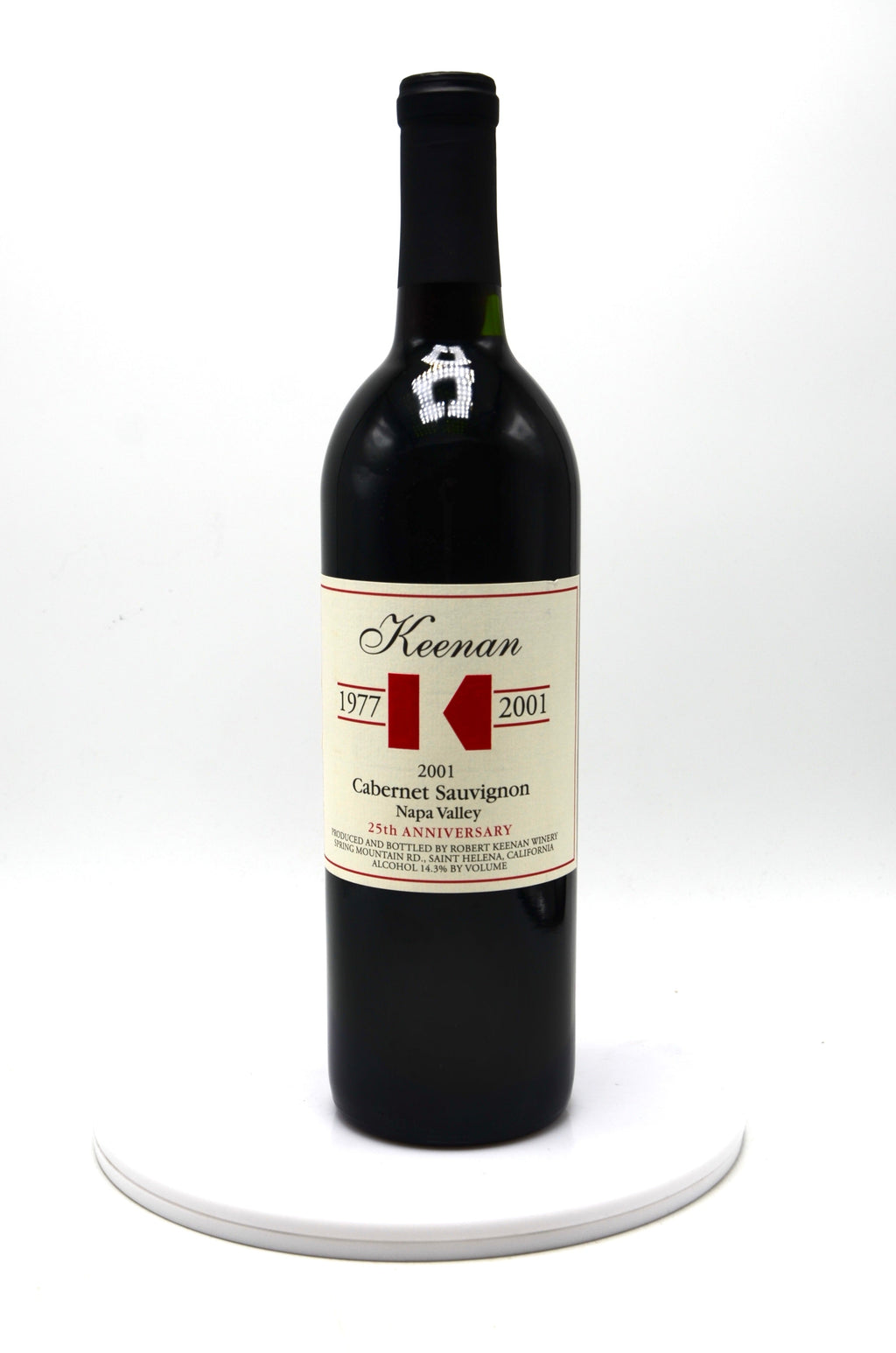 2001 Keenan Cabernet Sauvignon, 25th Anniversary, Napa Valley