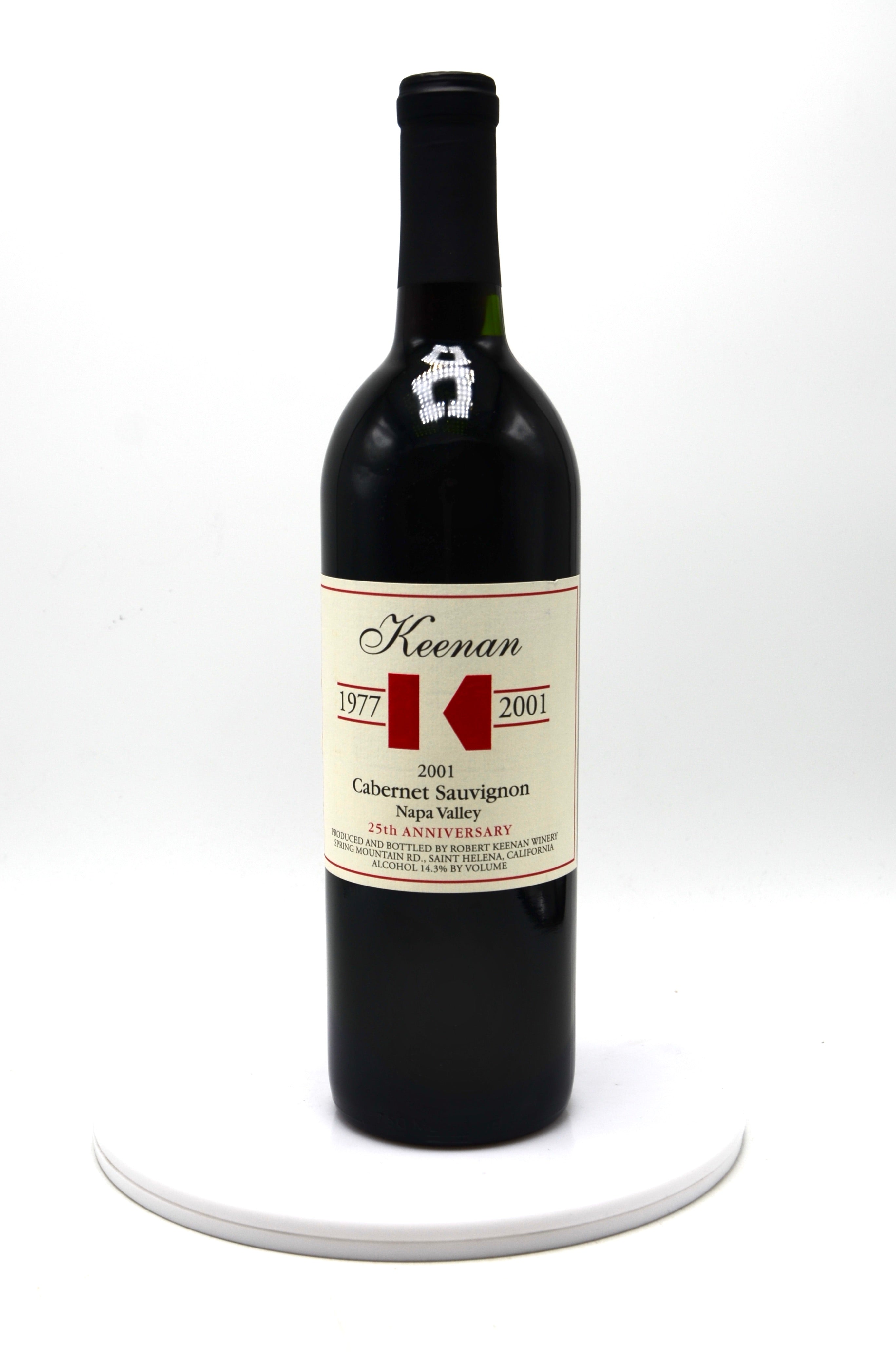2001 Keenan Cabernet Sauvignon, 25th Anniversary, Napa Valley