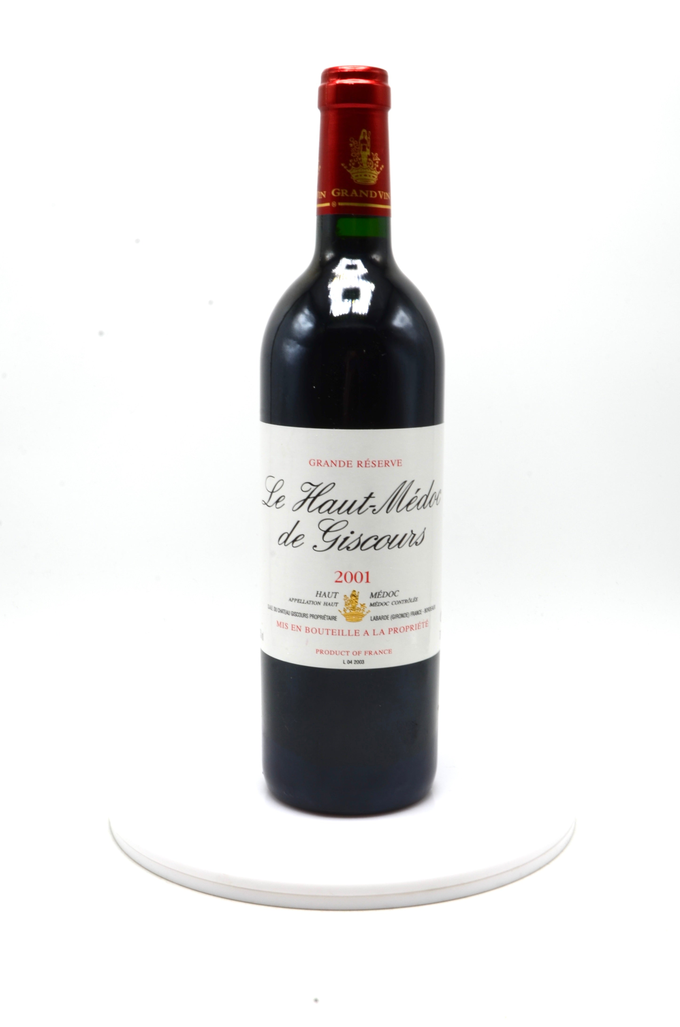 2001 Le Haut-Medoc Giscours, Grande Reserve, Haut-Medoc [Ch. Giscours' 3rd]