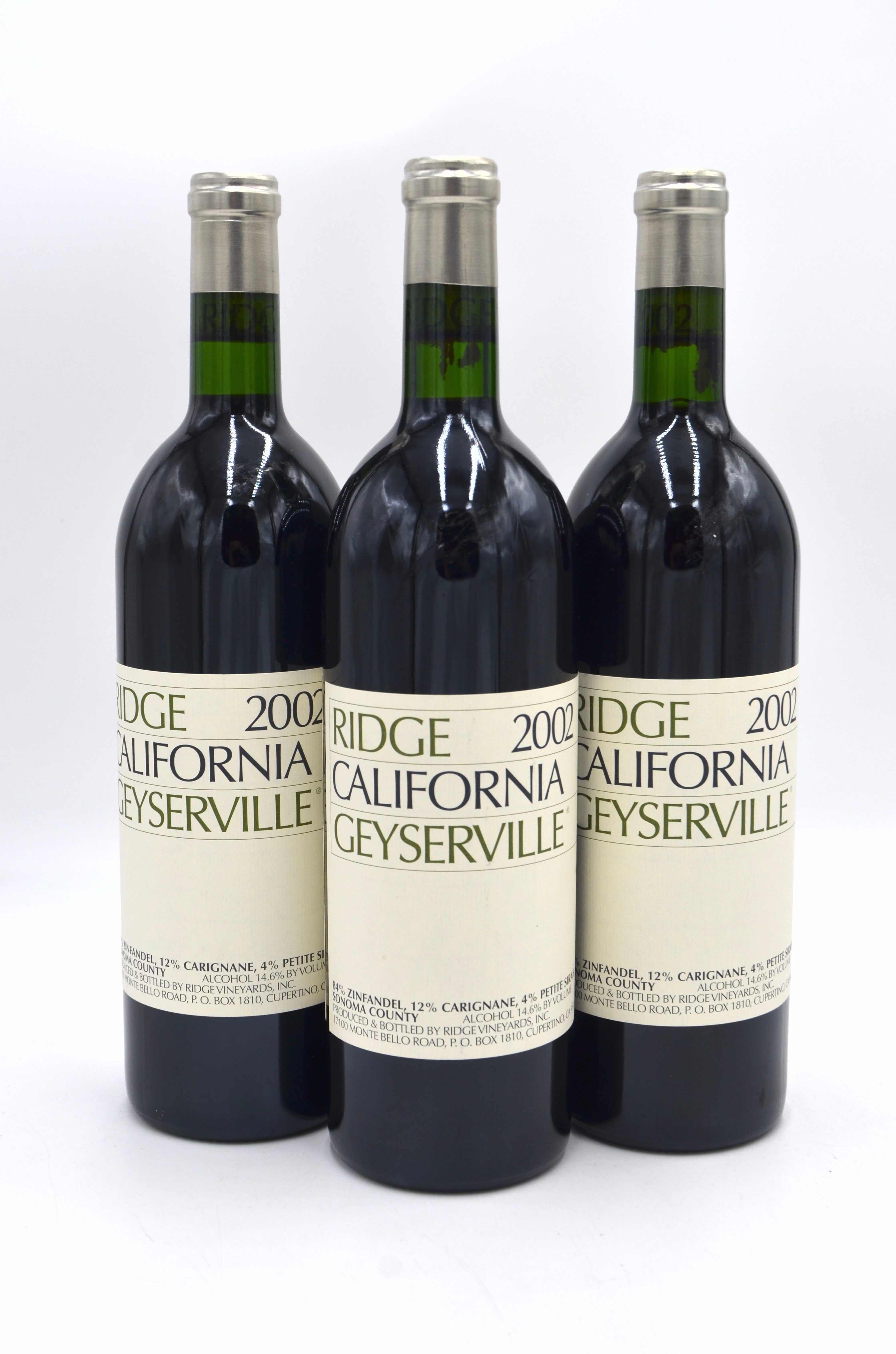 2002 Ridge Vineyards Zinfandel, Geyserville, Sonoma County