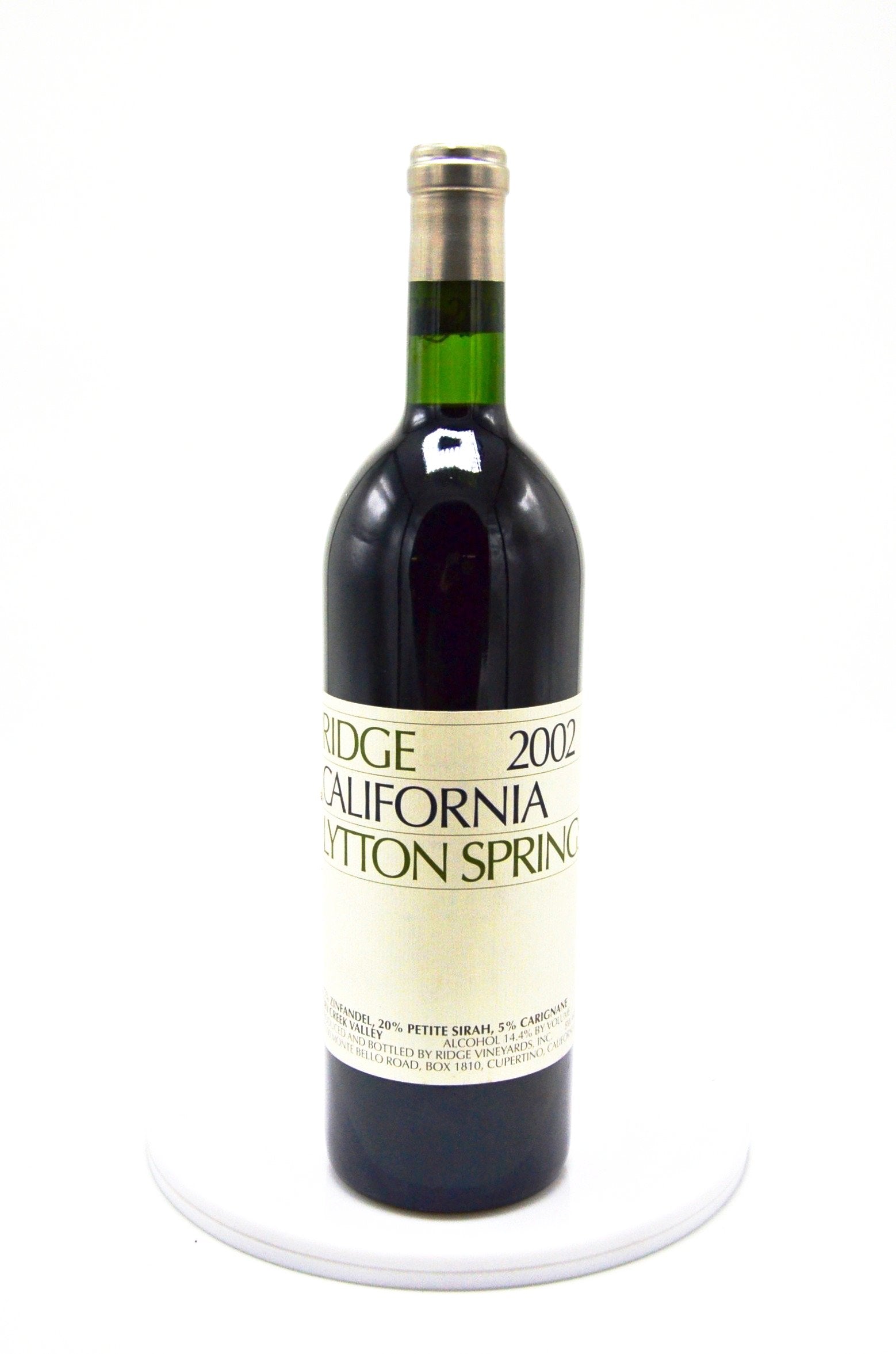 2002 Ridge Vineyards Zinfandel, Lytton Springs, Dry Creek Valley, Sonoma Valley