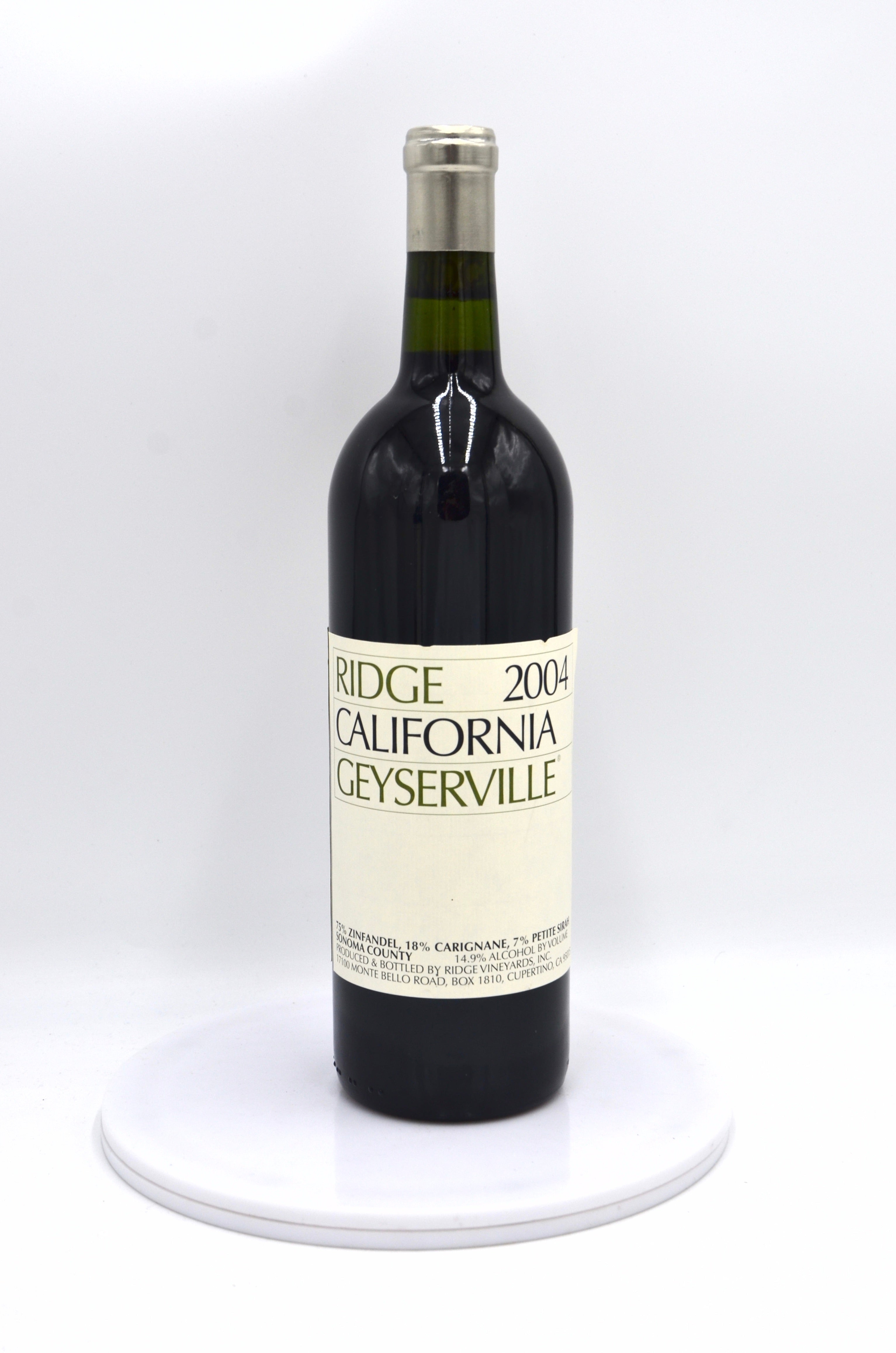 2004 Ridge Vineyards Red, Geyserville, Sonoma County