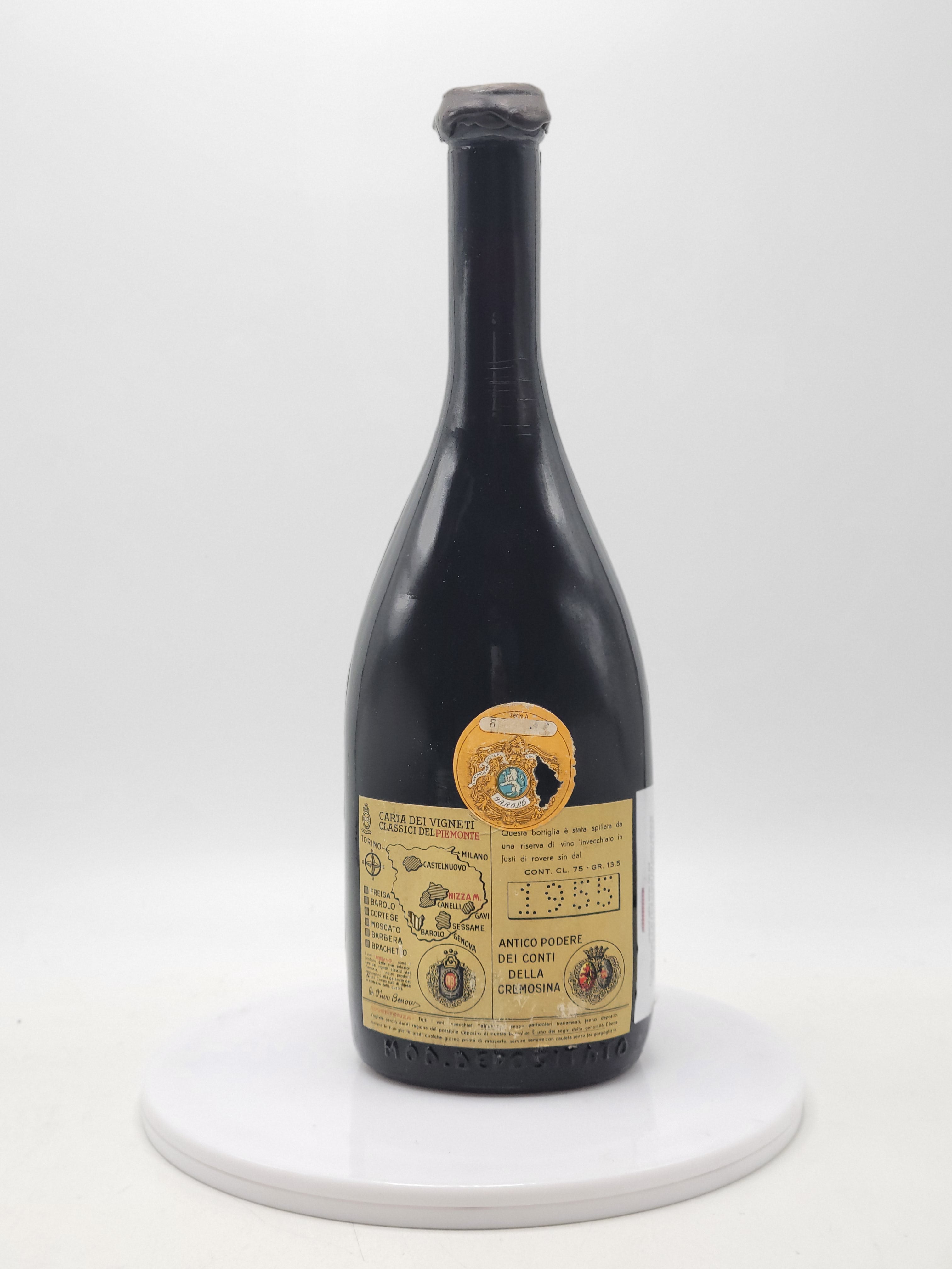 1955 Bersano Barolo, Conti Della Cremosina Riserva
