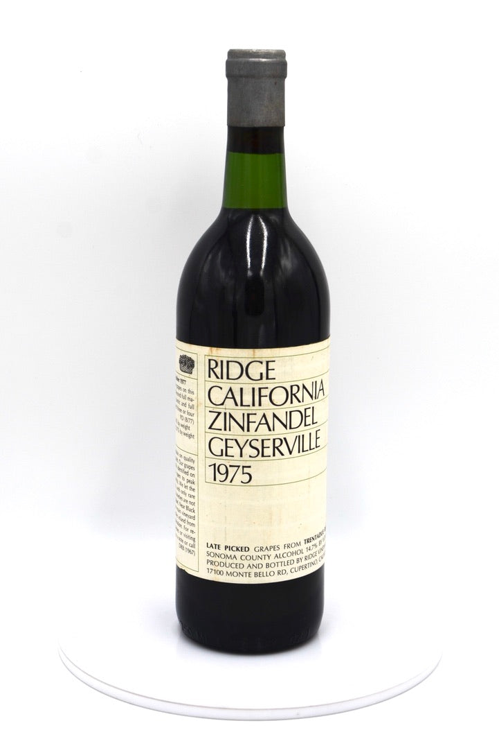 1975 Ridge Vineyards Zinfandel, Geyserville, Sonoma County