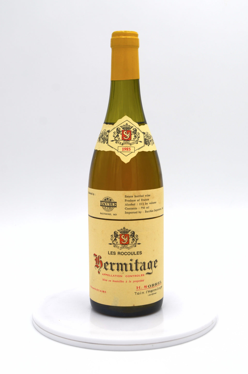 1985 Henri Sorrel Hermitage Blanc, Les Rocoules, Rhone