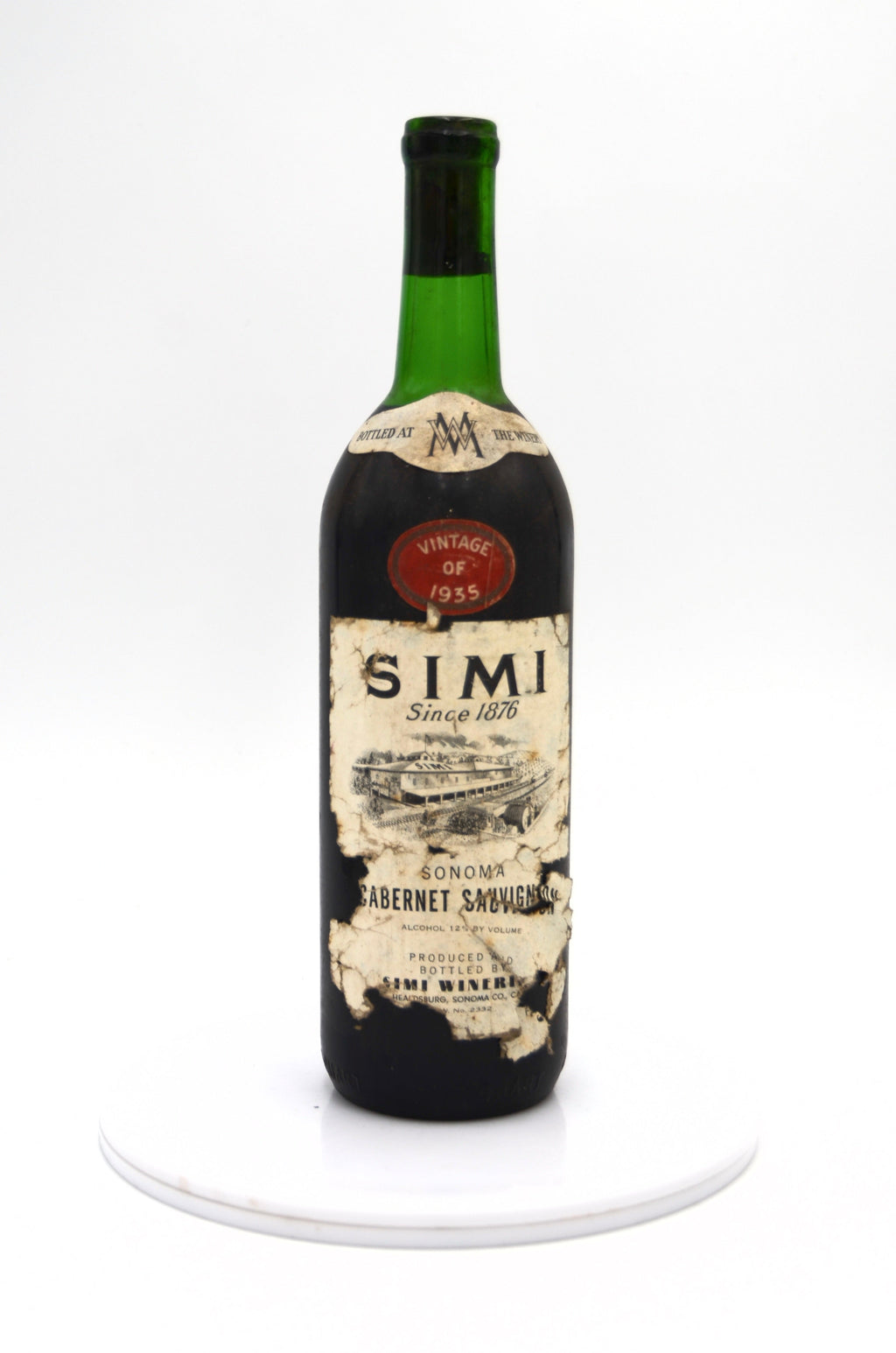 1935 Simi Winery Cabernet Sauvignon, Alexander Valley, Sonoma