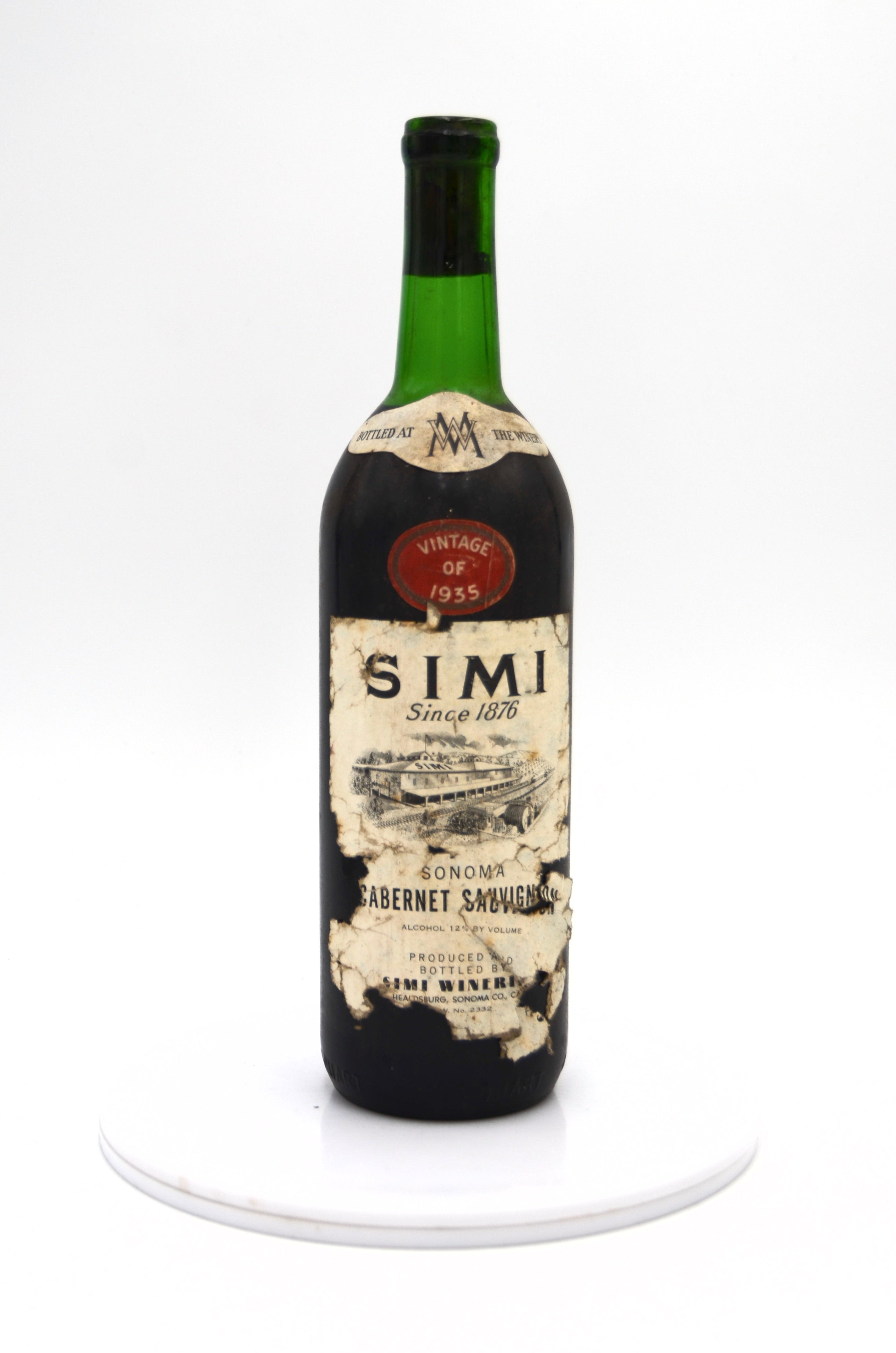 1935 Simi Winery Cabernet Sauvignon, Alexander Valley, Sonoma