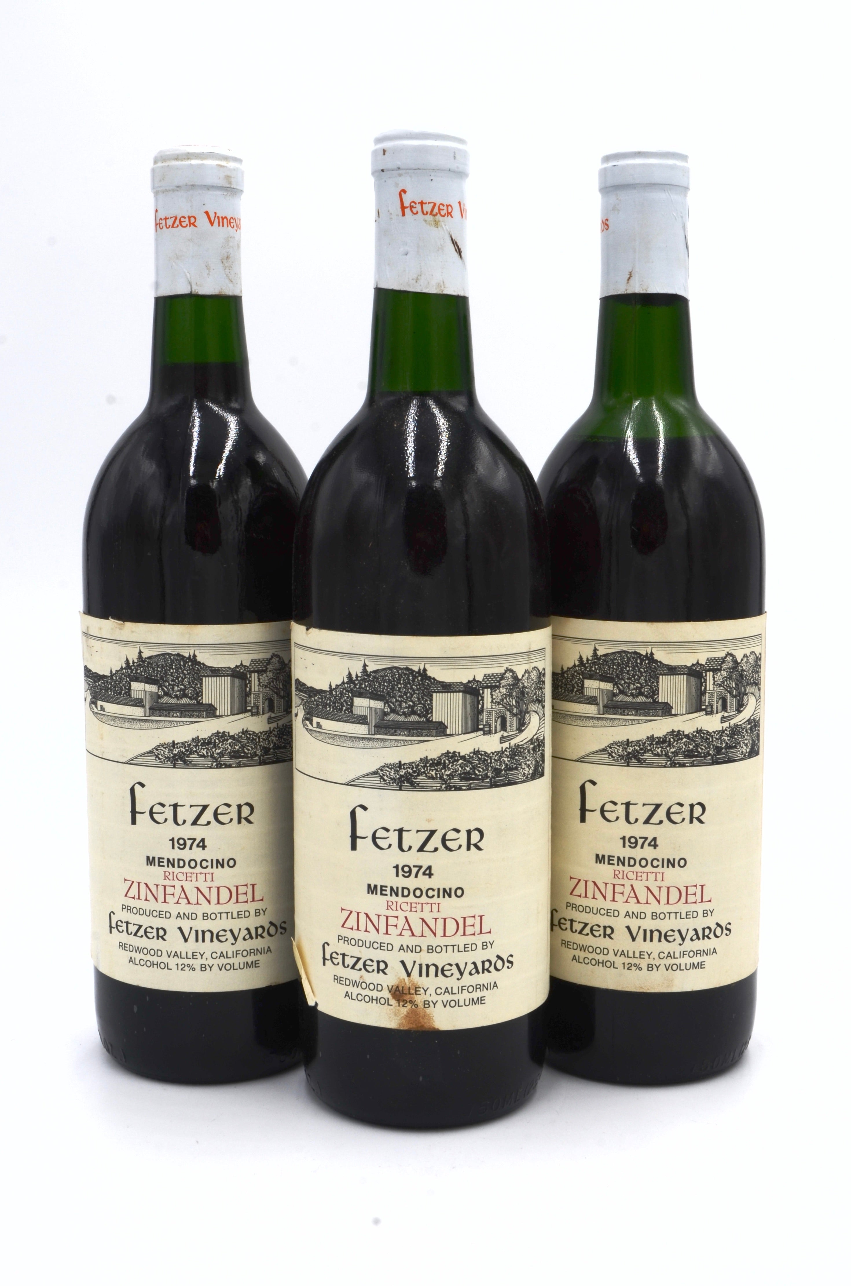 1974 Fetzer Vineyards Ricetti Zinfandel, Mendocino