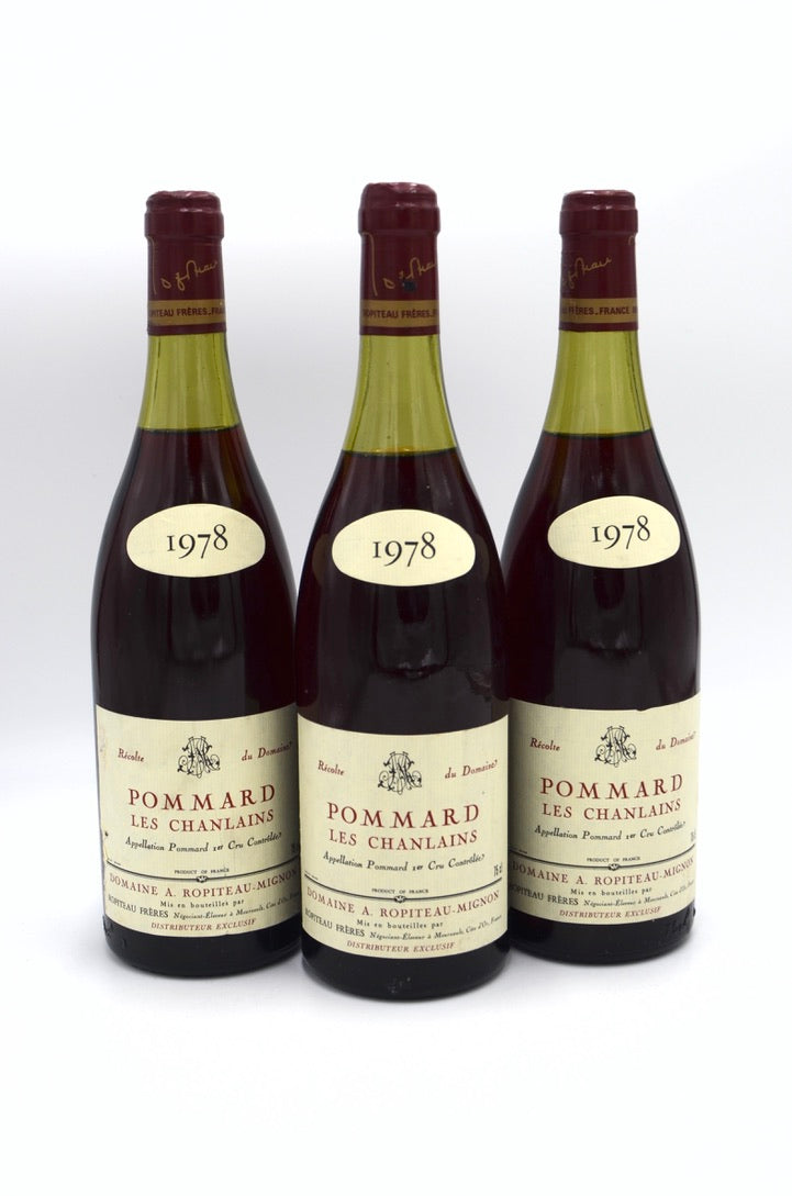 1978 Domaine A. Ropiteau-Mignon Pommard, Les Chanlins, Premier Cru