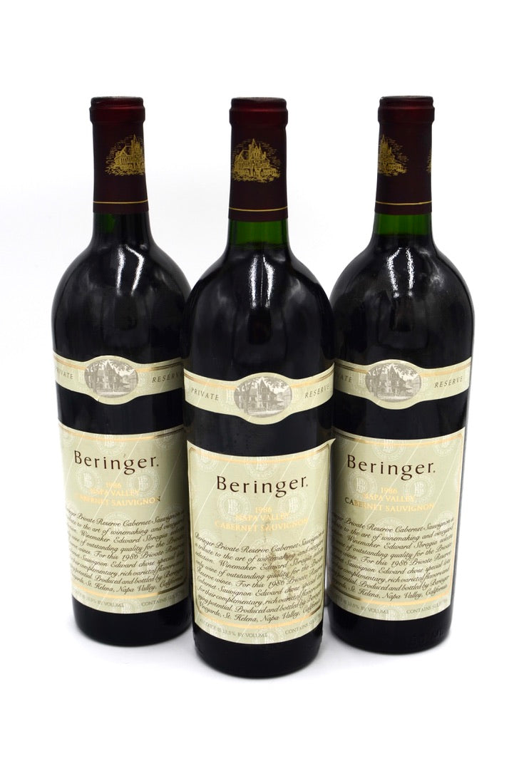 1986 Beringer Vineyards Private Reserve Cabernet Sauvignon, Napa Valley