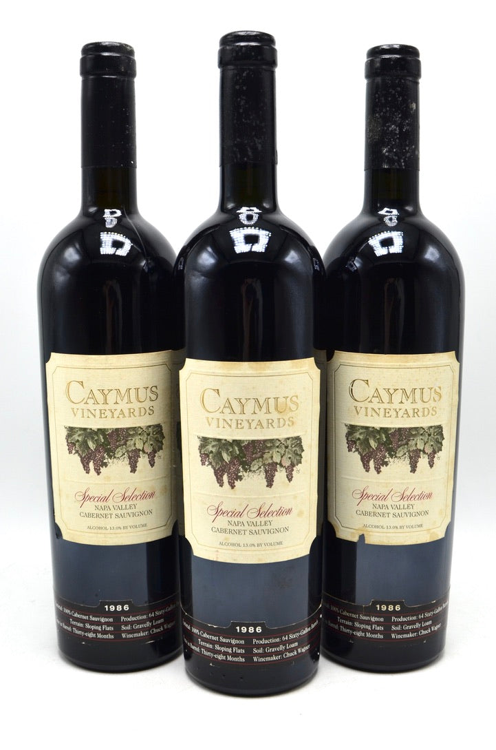 1986 Caymus Cabernet Sauvignon, Special Selection, Rutherford, Napa Valley