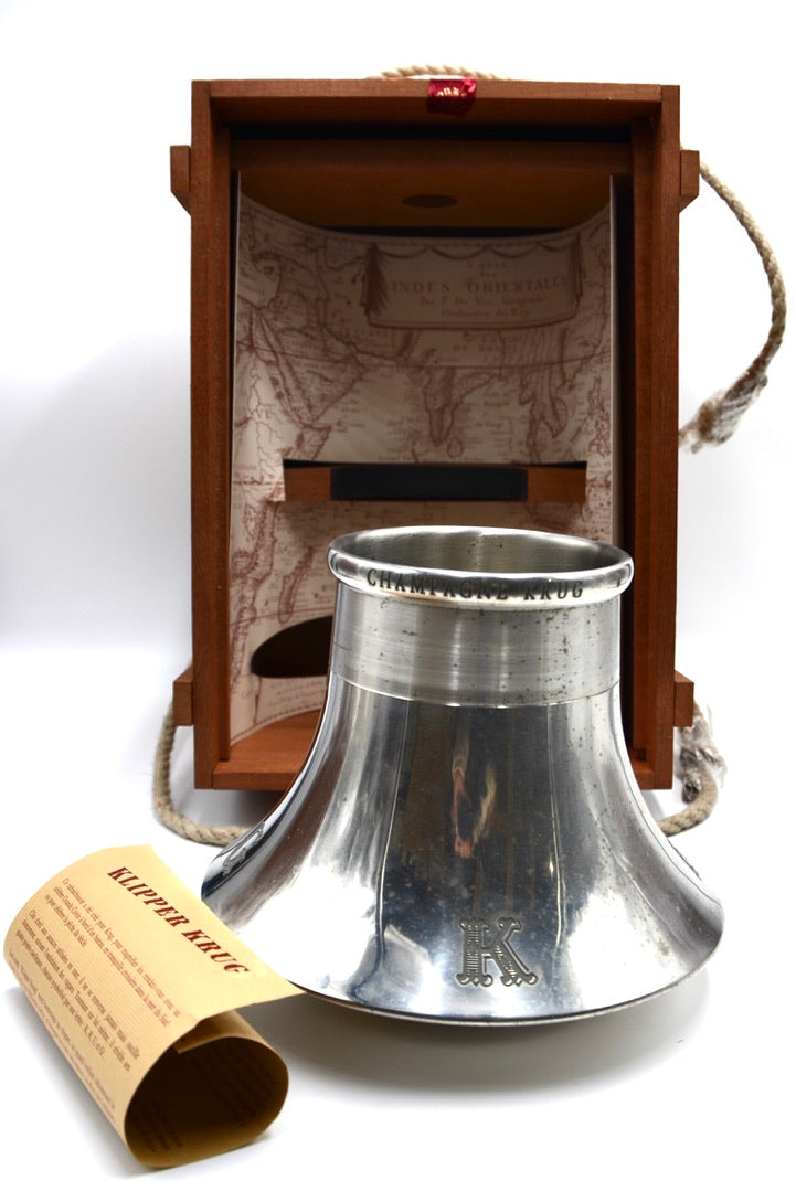 1981 Krug Vintage Brut Champagne with Krug Klipper Pewter Ice Bucket & Map-Lined Wood Box [Collector's Item]
