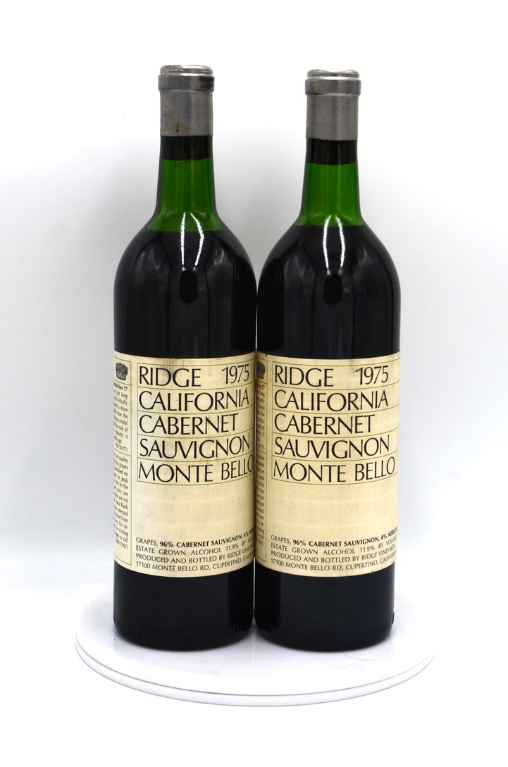 1975 Ridge Vineyards Cabernet Sauvignon, Monte Bello, Santa Cruz Mountains