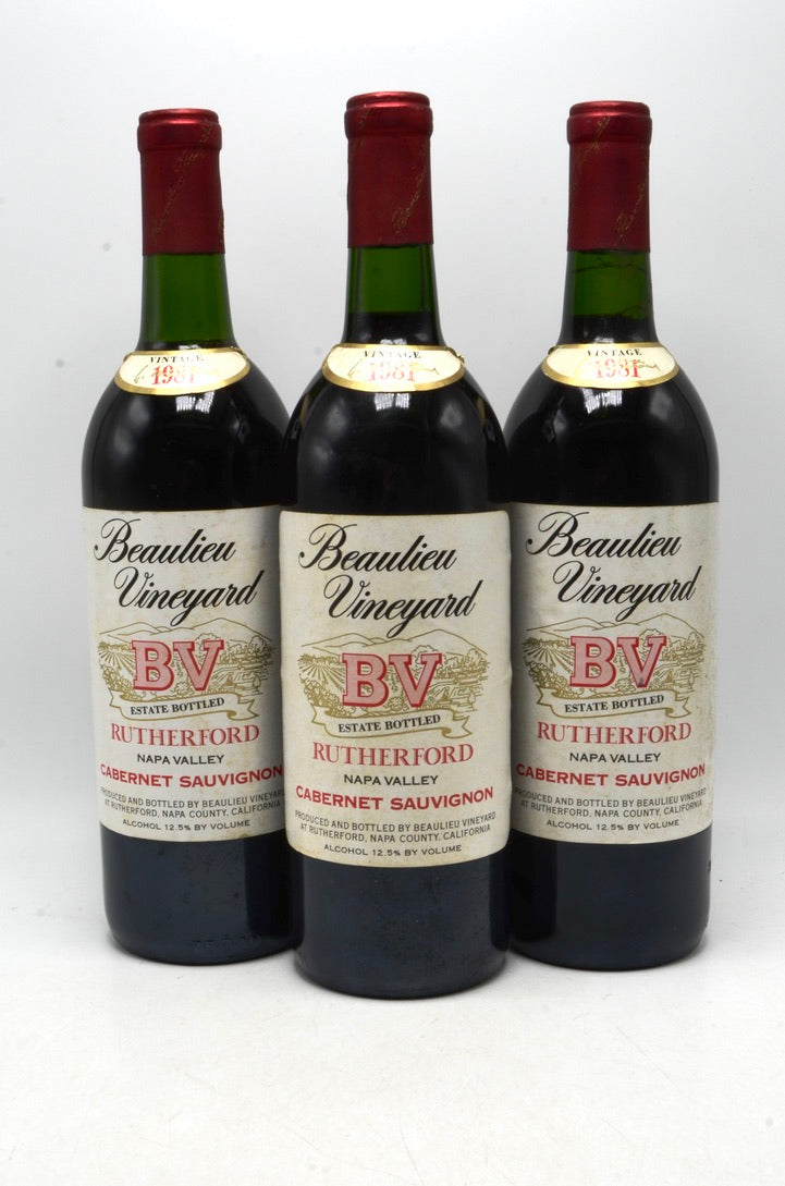 1981 Beaulieu Vineyard Cabernet Sauvignon, Rutherford, Napa Valley
