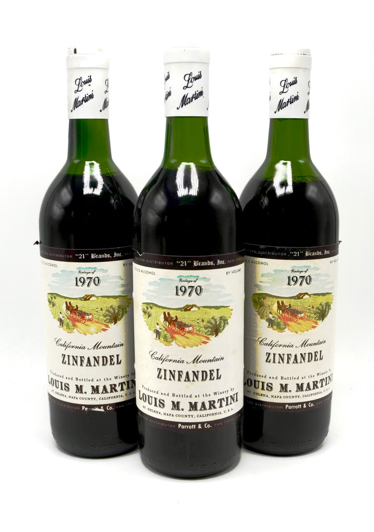 1970 Louis M. Martini Zinfandel, St. Helena, Napa Valley