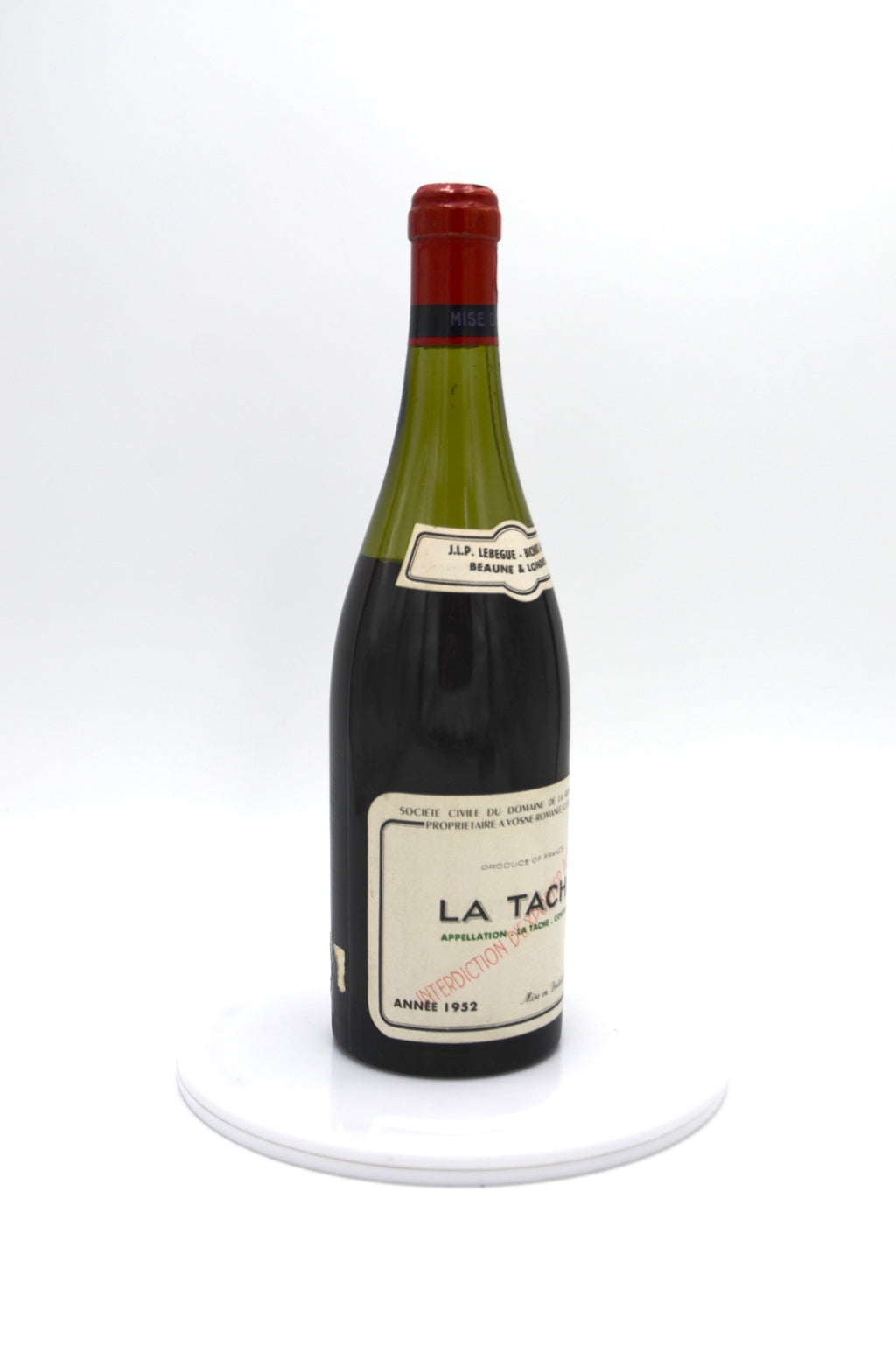 1952 Domaine de la Romanee-Conti La Tache, Grand Cru Monopole