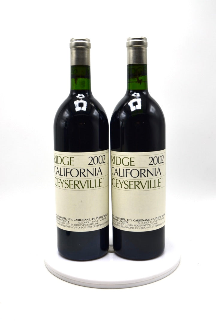 2002 Ridge Vineyards Zinfandel, Geyserville, Sonoma County