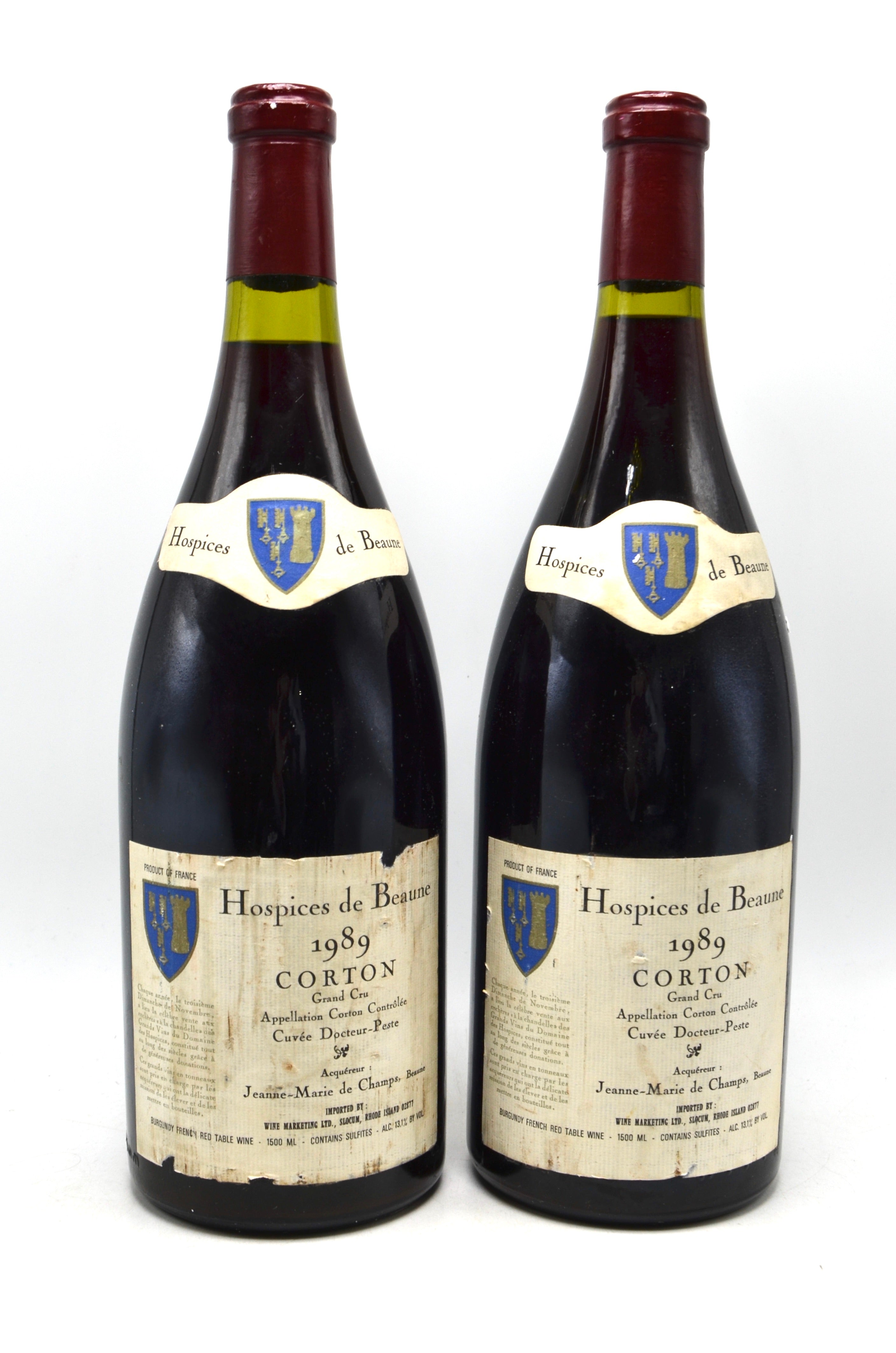 1989 Jeanne Marie de Champs Hospices de Beaune Corton, Cuvée Docteur Peste, Grand Cru (magnum)