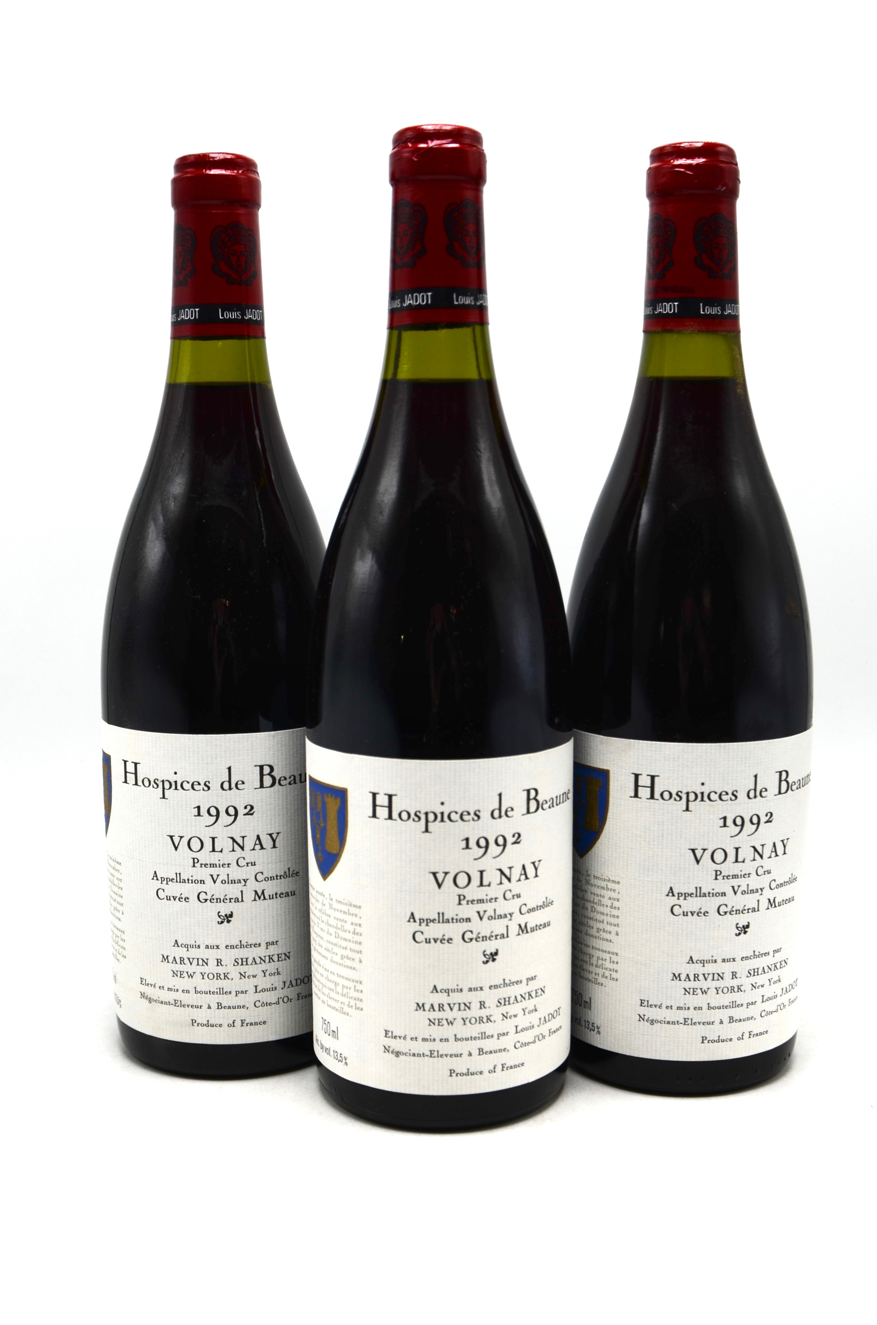 1992 Louis Jadot Hospices de Beaune Volnay, Cuvée General Muteau, Premier Cru