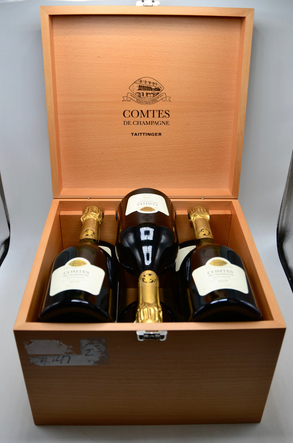 2006 Taittinger Comtes de Champagne, Blanc de Blancs Vintage Brut Champagne [6 Bottle Mahogany Gift Box]