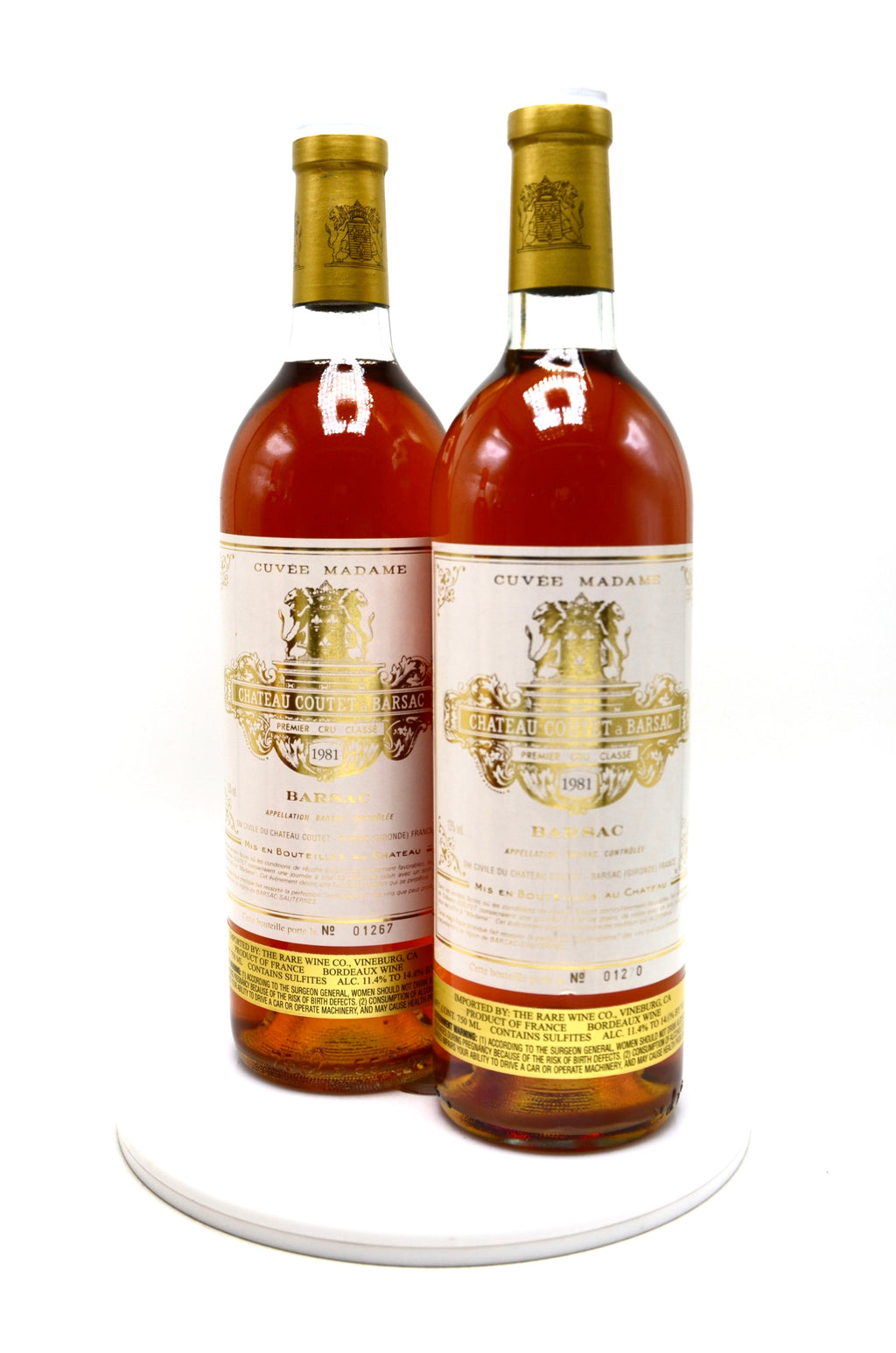 1981 Château Coutet, Cuvee Madame, Barsac