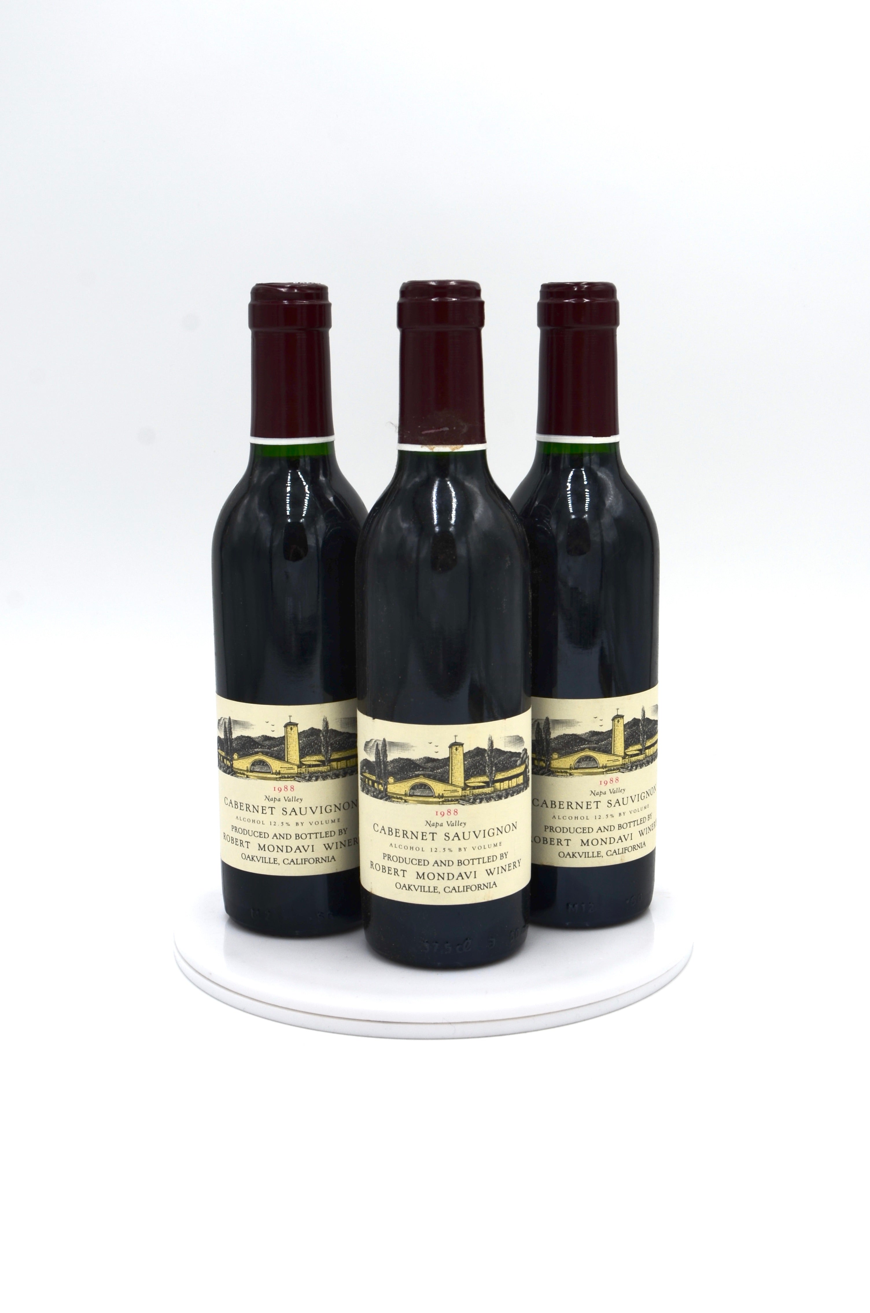 1988 Robert Mondavi Cabernet Sauvignon, Unfiltered, Napa Valley (half-bottle)