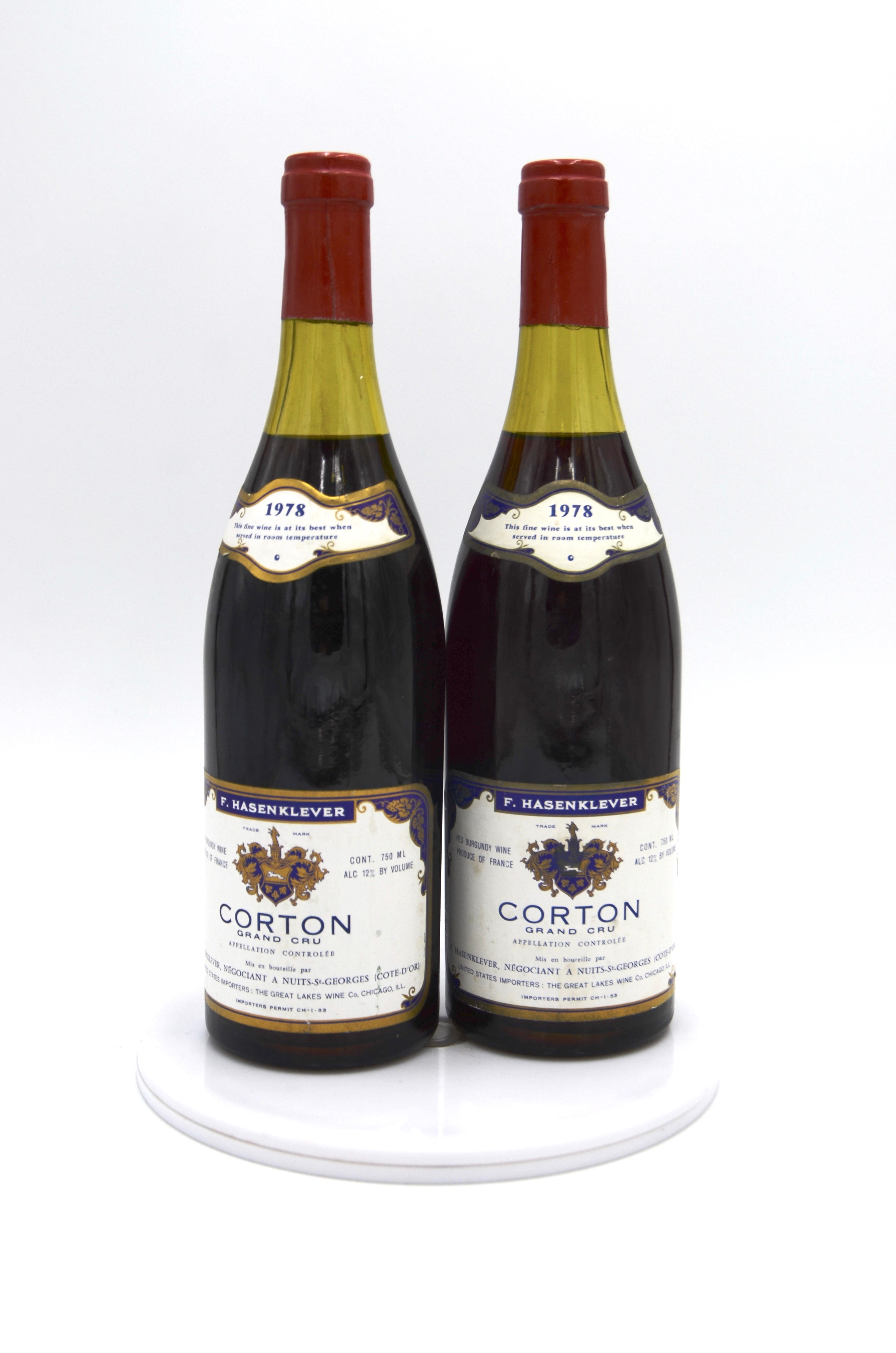 1978 Domaine F. Hasenklever Corton, Grand Cru