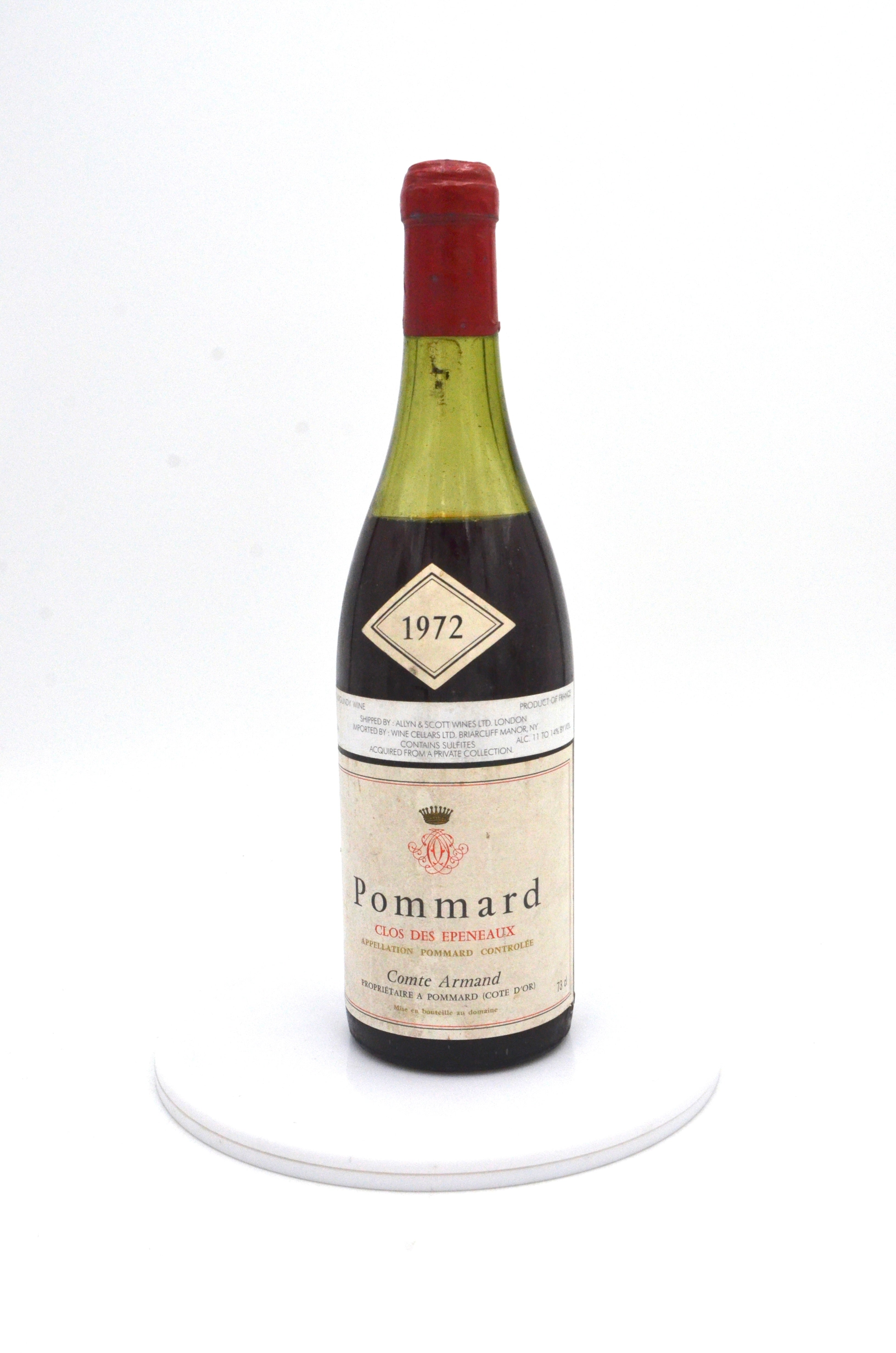 1972 Comte Armand Pommard, Clos des Epeneaux, Monopole Premier Cru