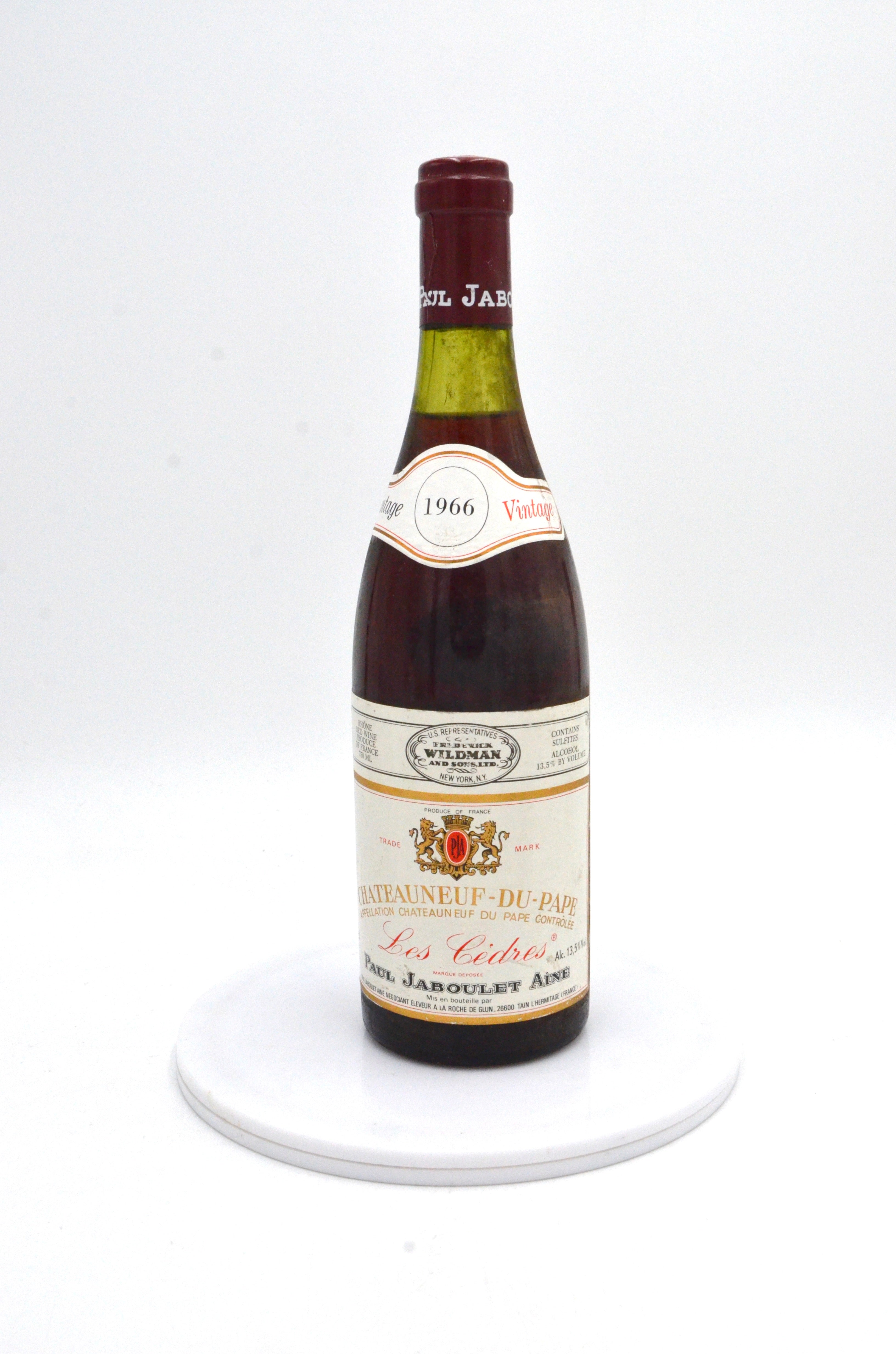 1966 Paul Jaboulet Chateauneuf-du-Pape, Les Cedres, Rhone