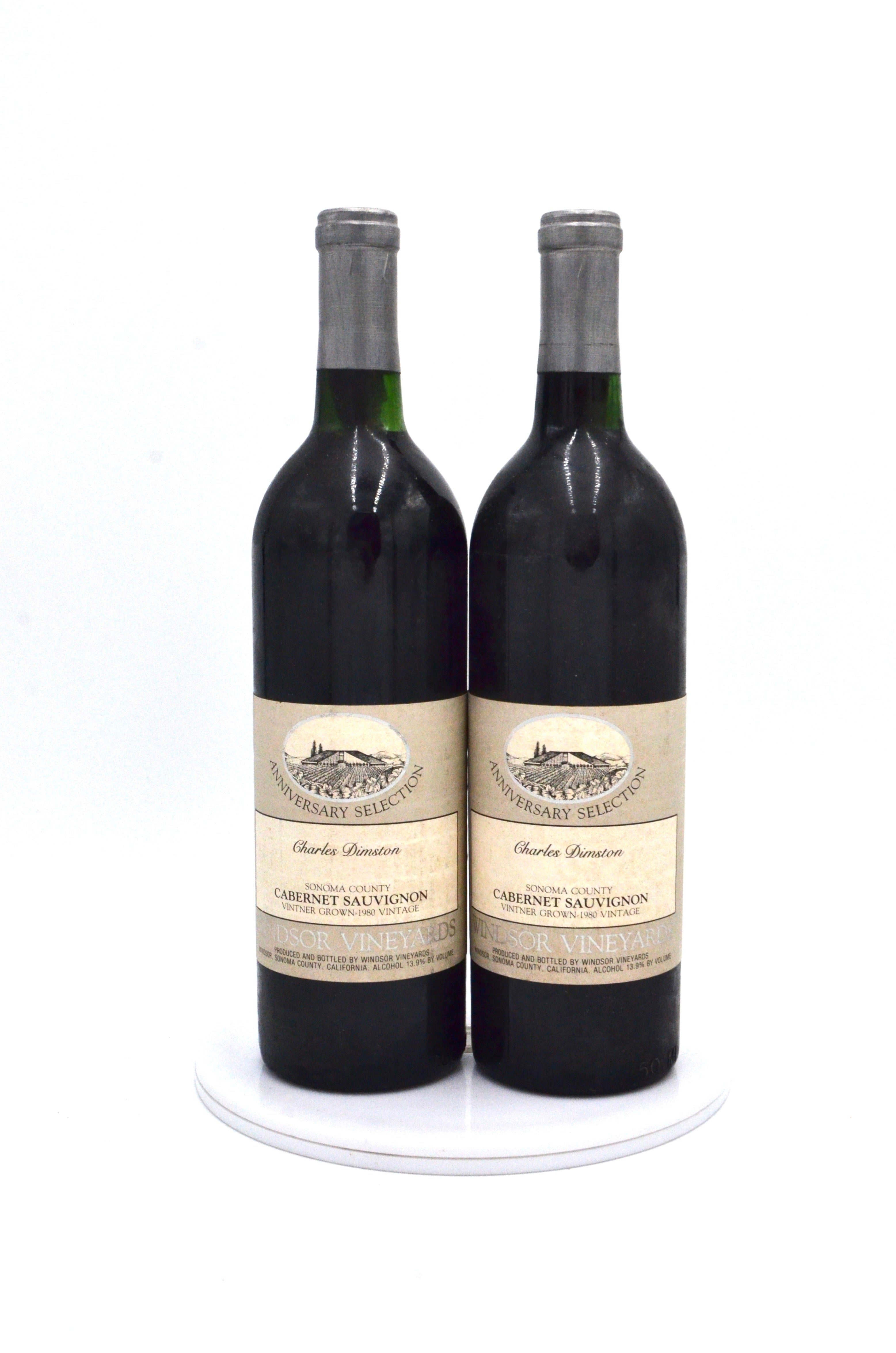 1980 Windsor Vineyards Cabernet Sauvignon, Charles Dimston Anniversary Selection, Sonoma County