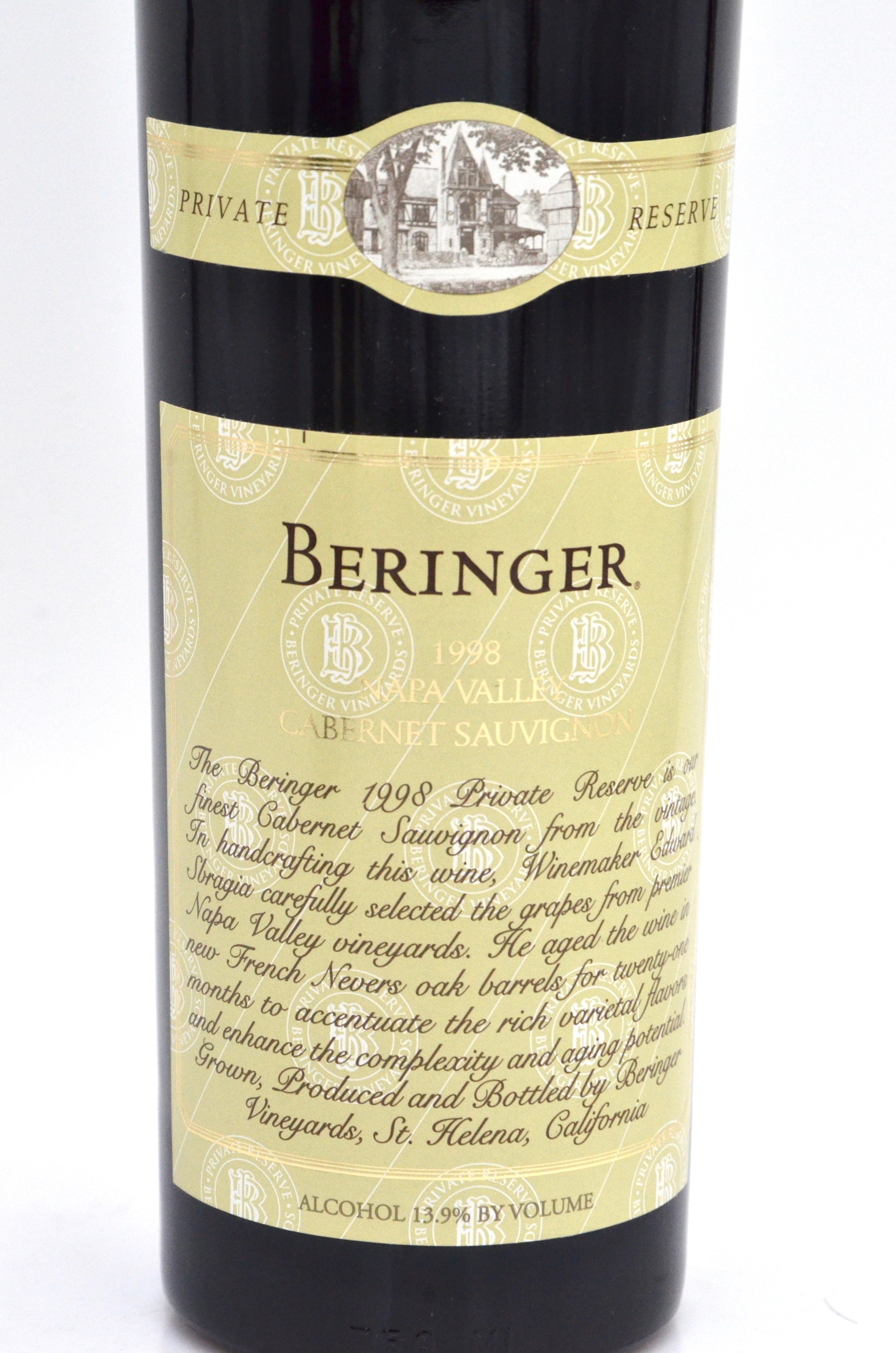 1998 Beringer Vineyards Private Reserve Cabernet Sauvignon, Napa Valley