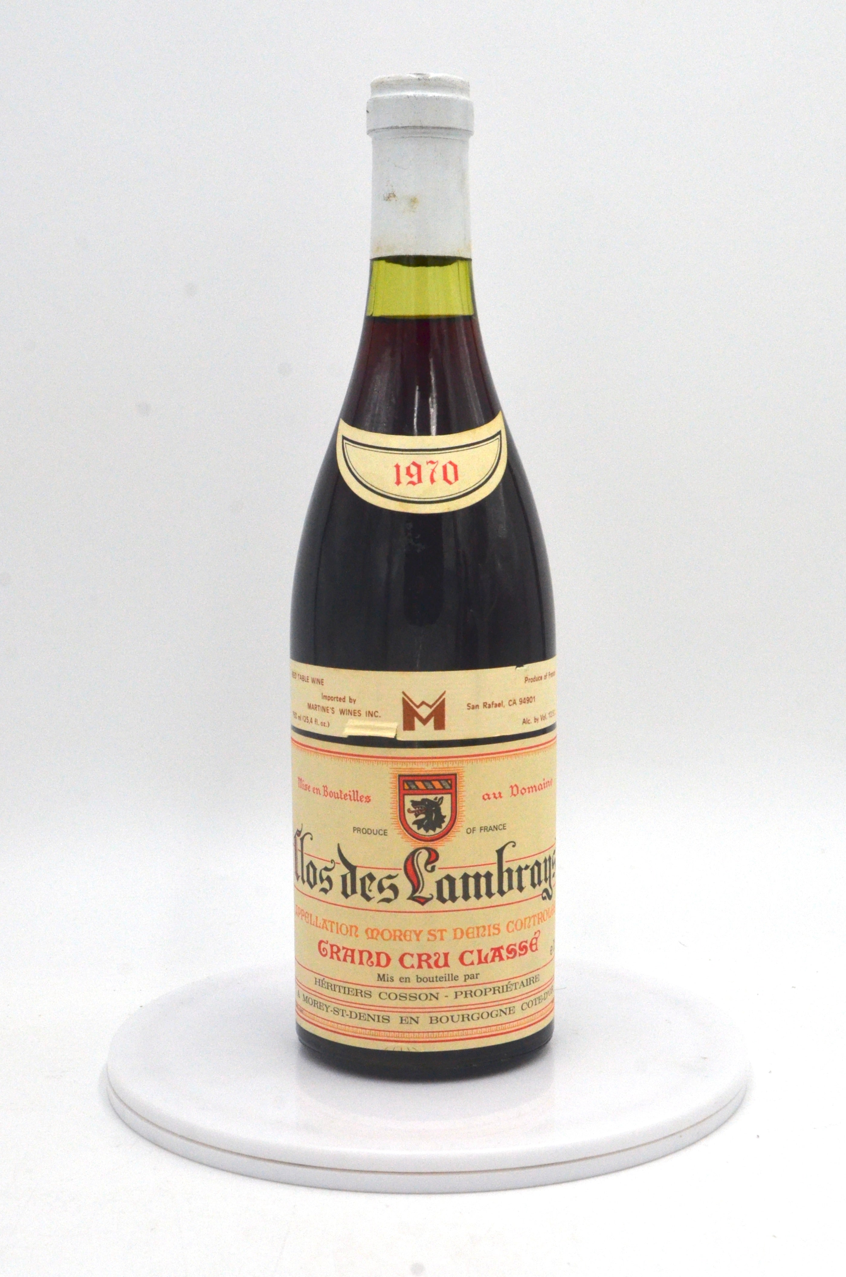 1970 Heritiers Cosson Clos des Lambrays, Grand Cru