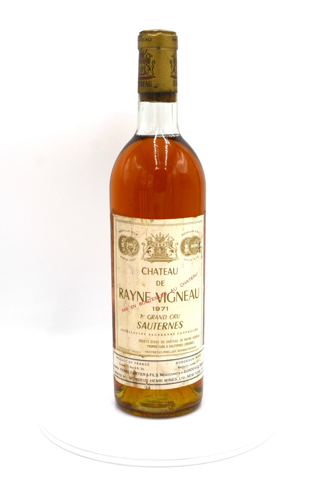 1971 Chateau de Rayne Vigneau, Sauternes