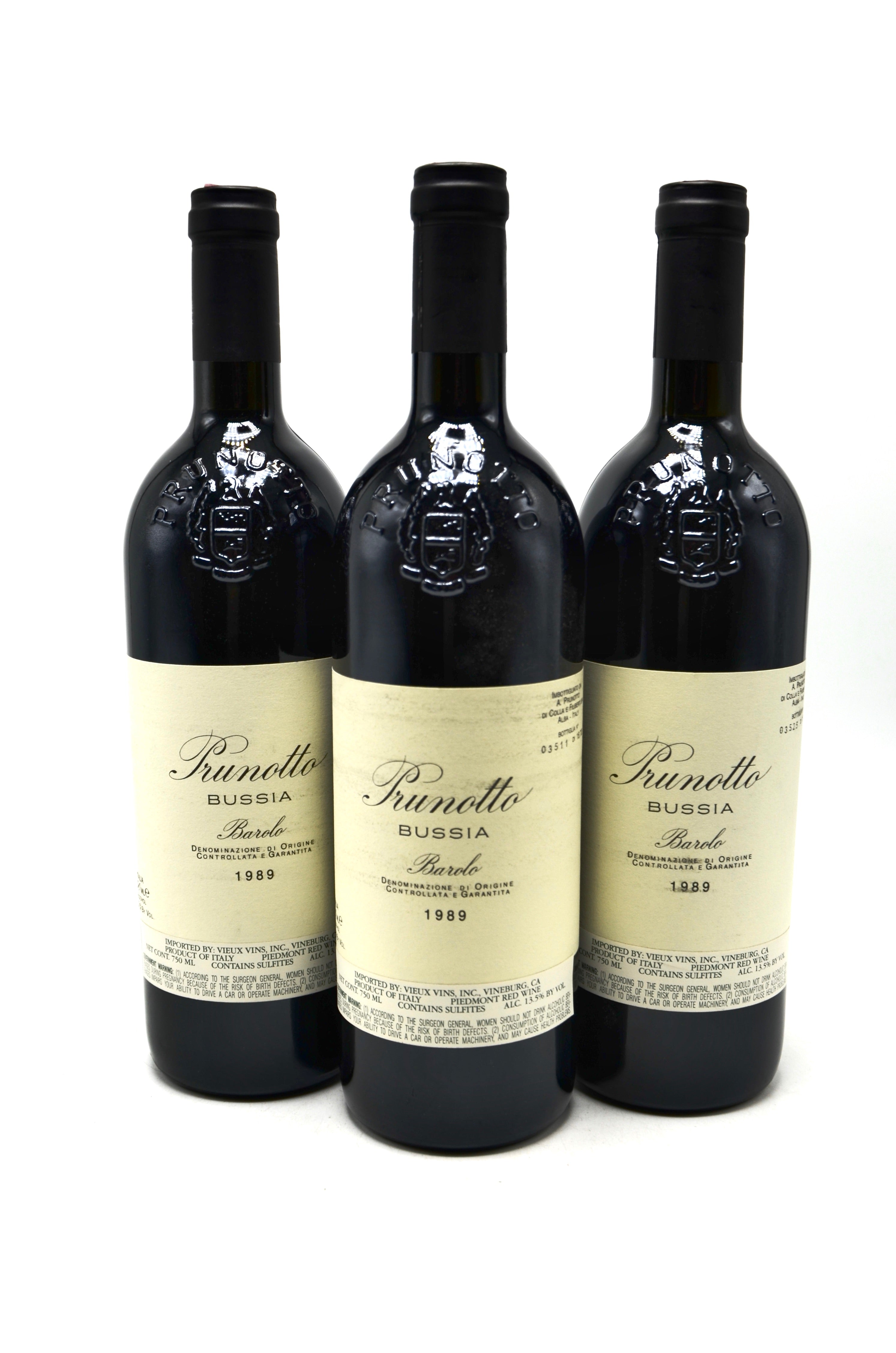 1989 Prunotto Barolo, Bussia