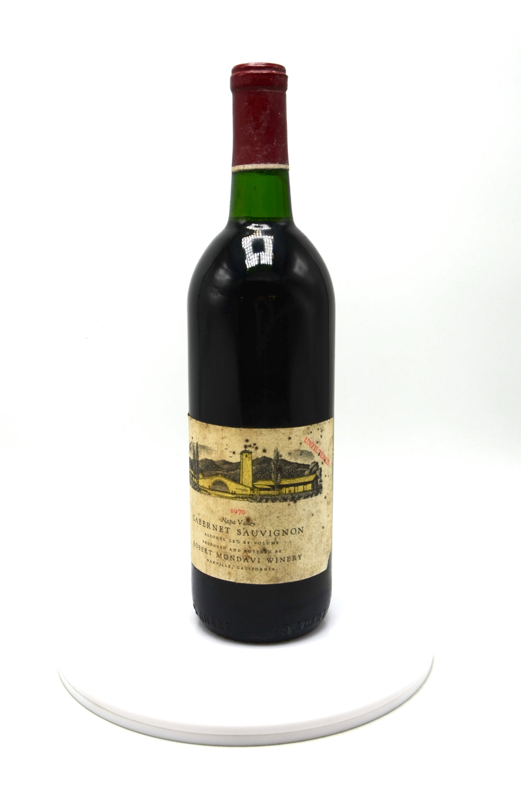 1970 Robert Mondavi Cabernet Sauvignon, Unfiltered, Napa Valley