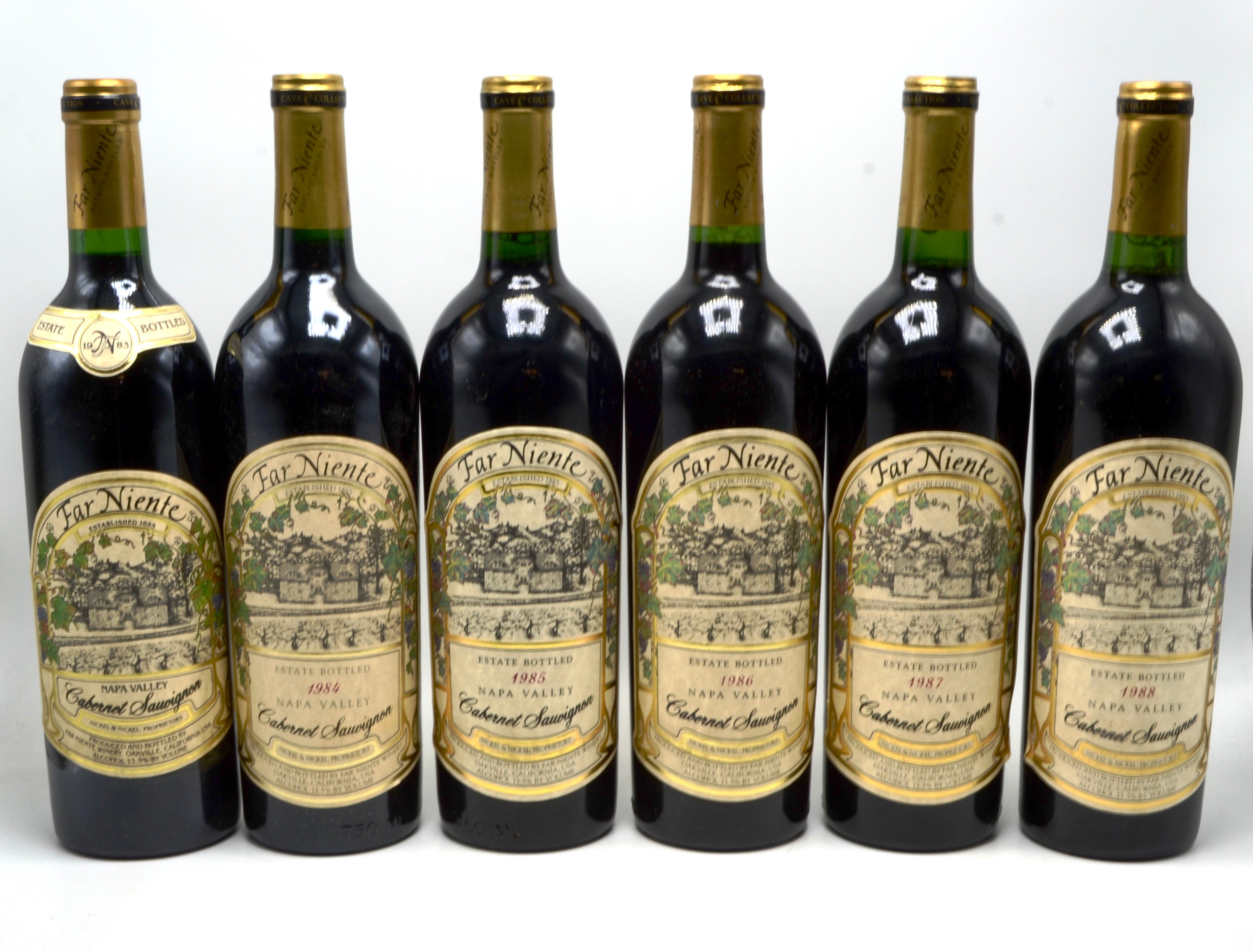 1983-1988 Far Niente Cave Collection Cabernet Sauvignon, Oakville, Napa Valley [Vertical]