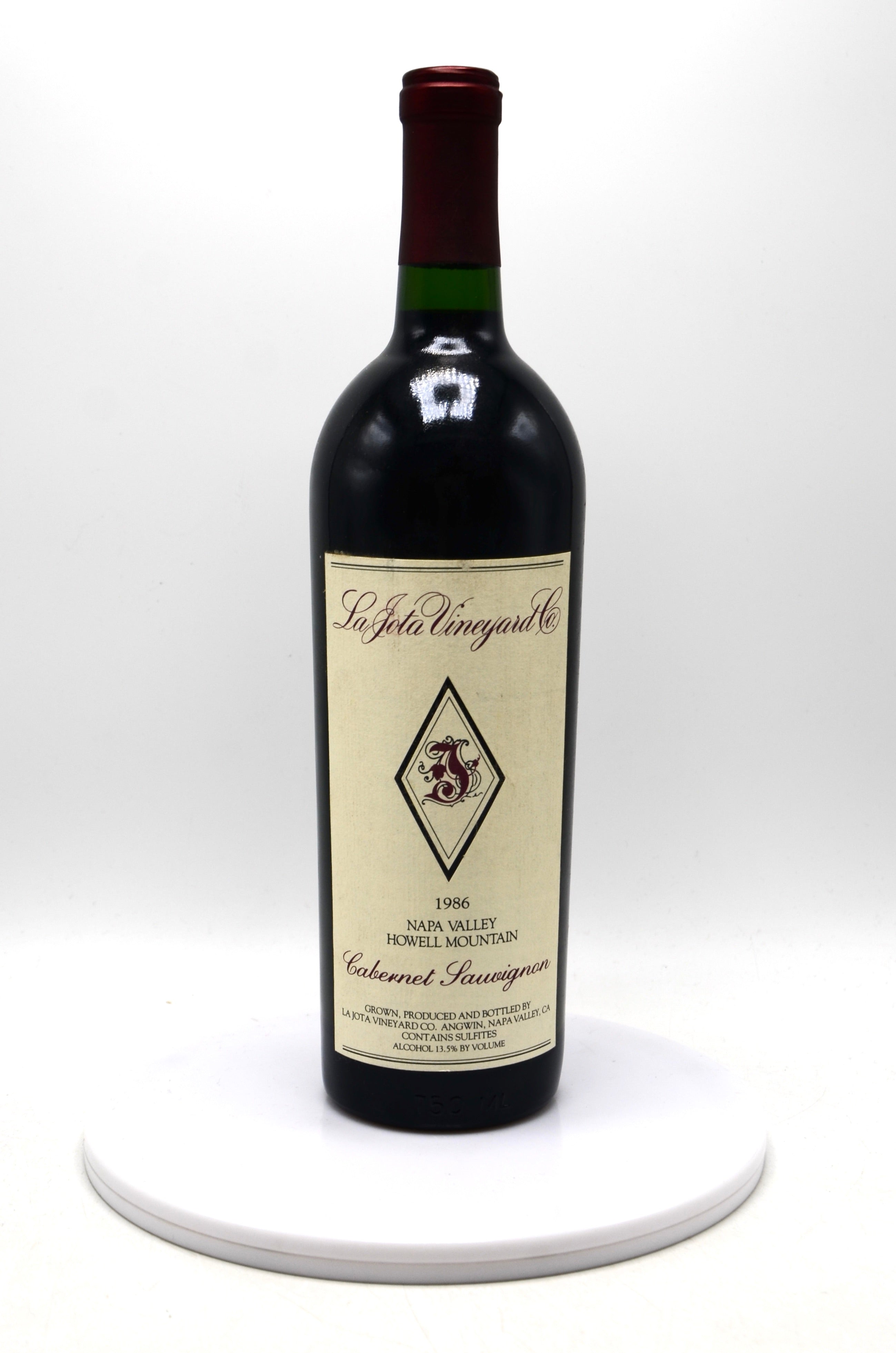 1986 La Jota Vineyard Cabernet Sauvignon, Howell Mountain