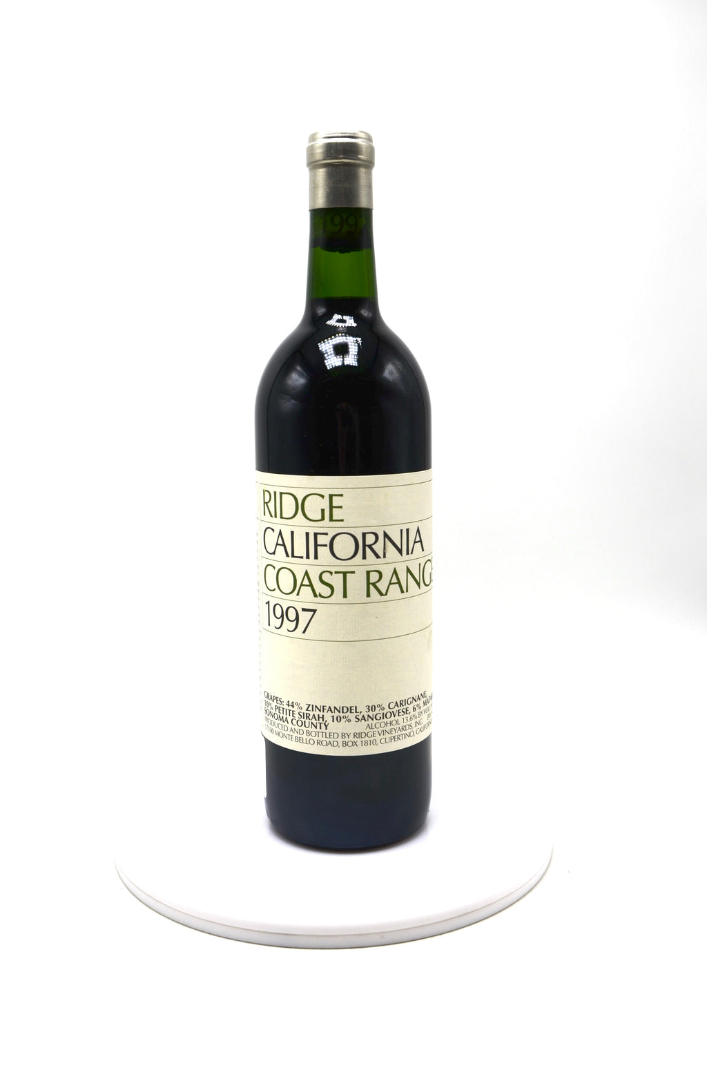 1997 Ridge Vineyards Zinfandel, Coast Range, Sonoma County