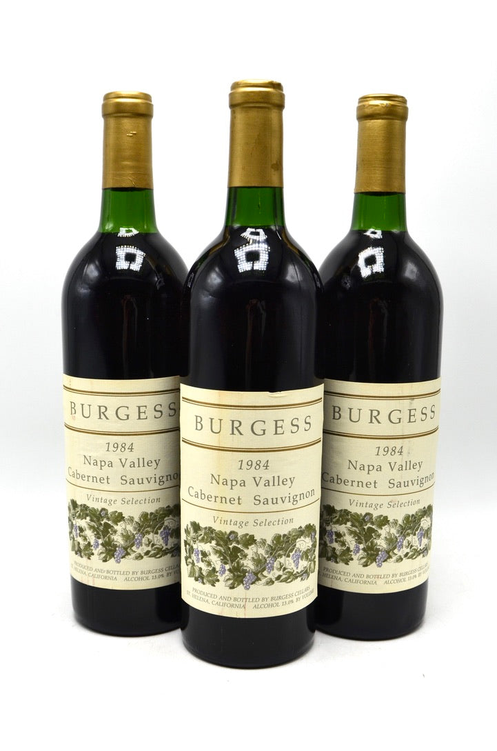 1984 Burgess Cabernet Sauvignon, Vintage Selection, Napa Valley